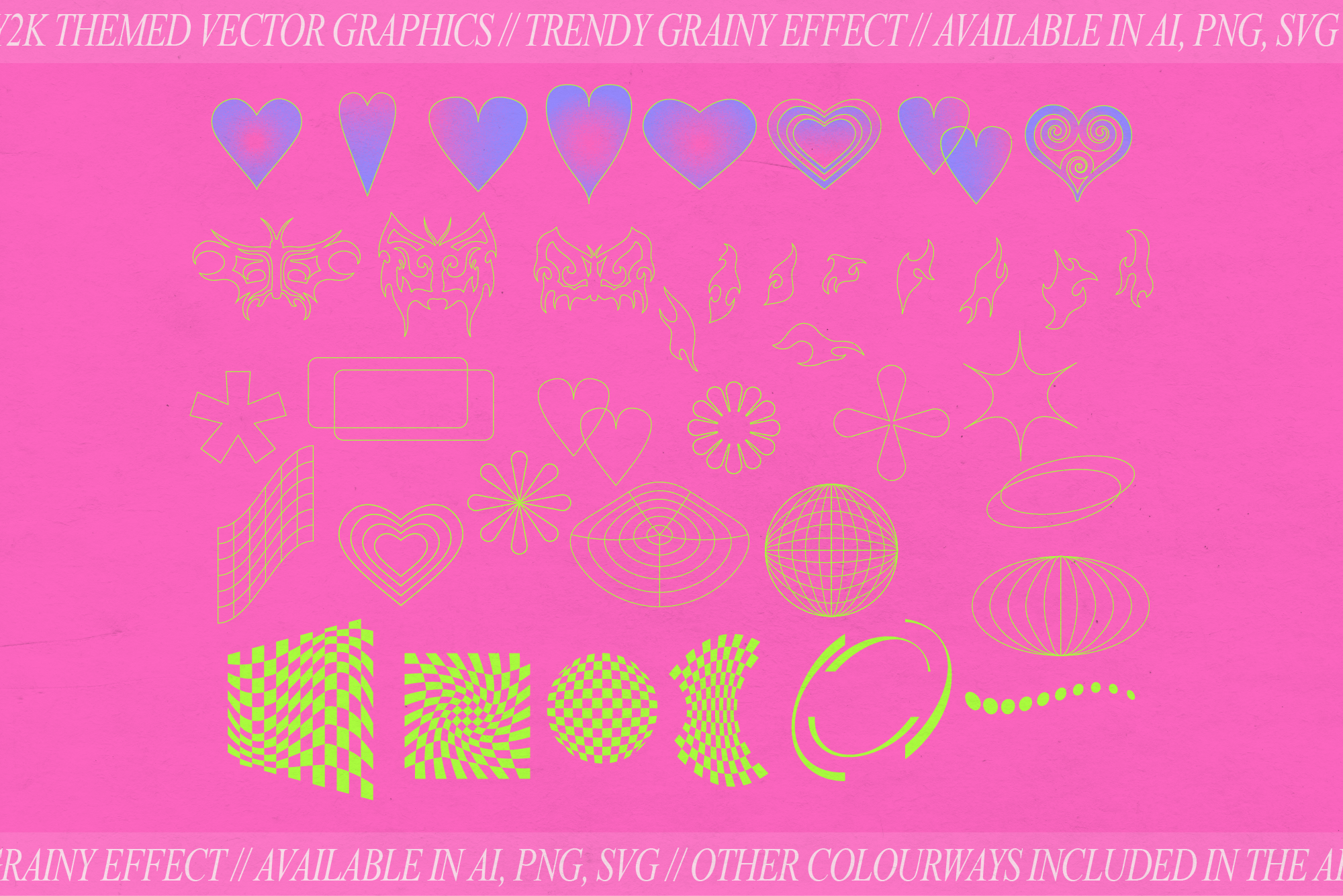 Y2K Themed Vector Clipart