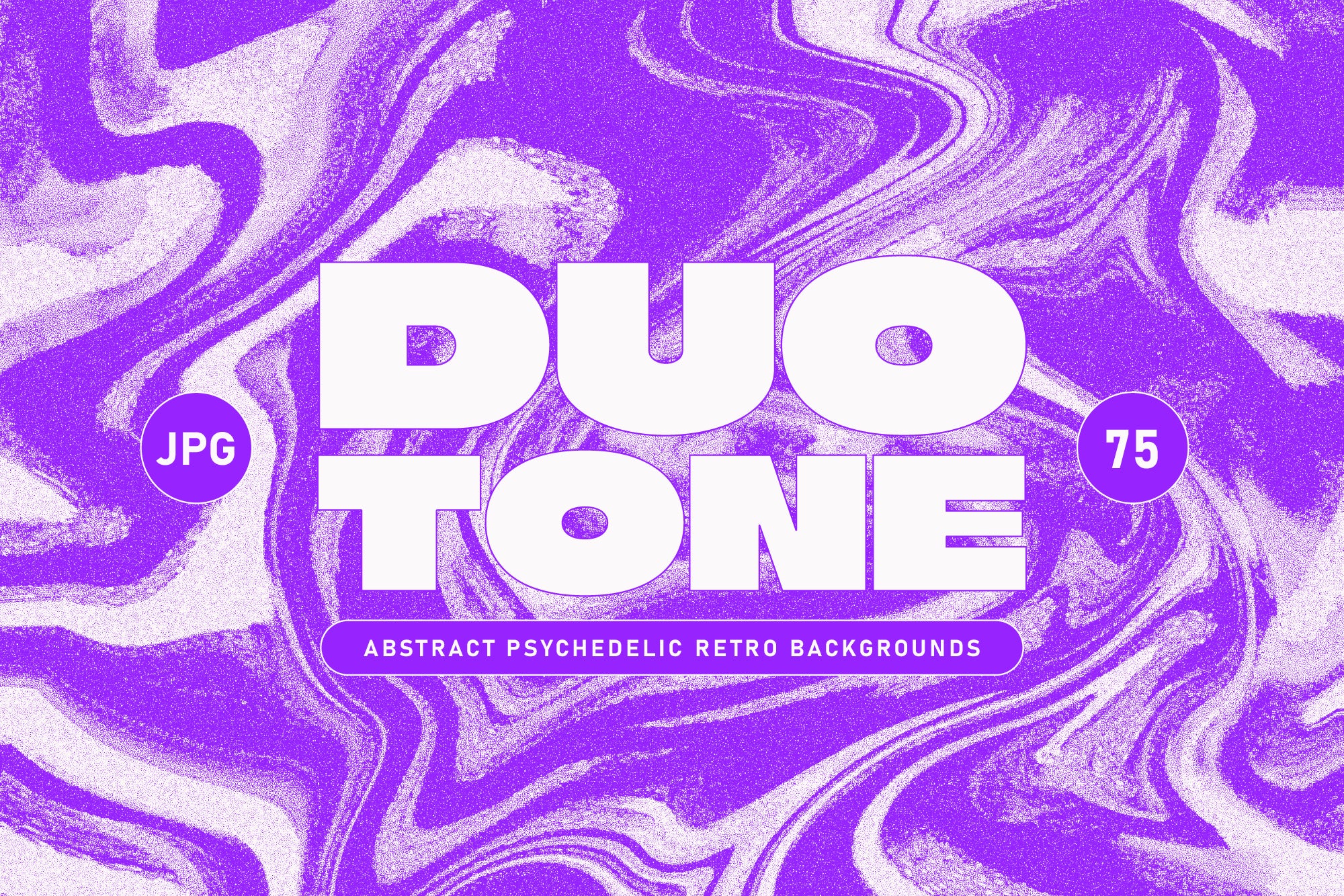 Duotone Psychedelic Textures — high-contrast two-tone textures for cold and high-contrast brand aesthetics