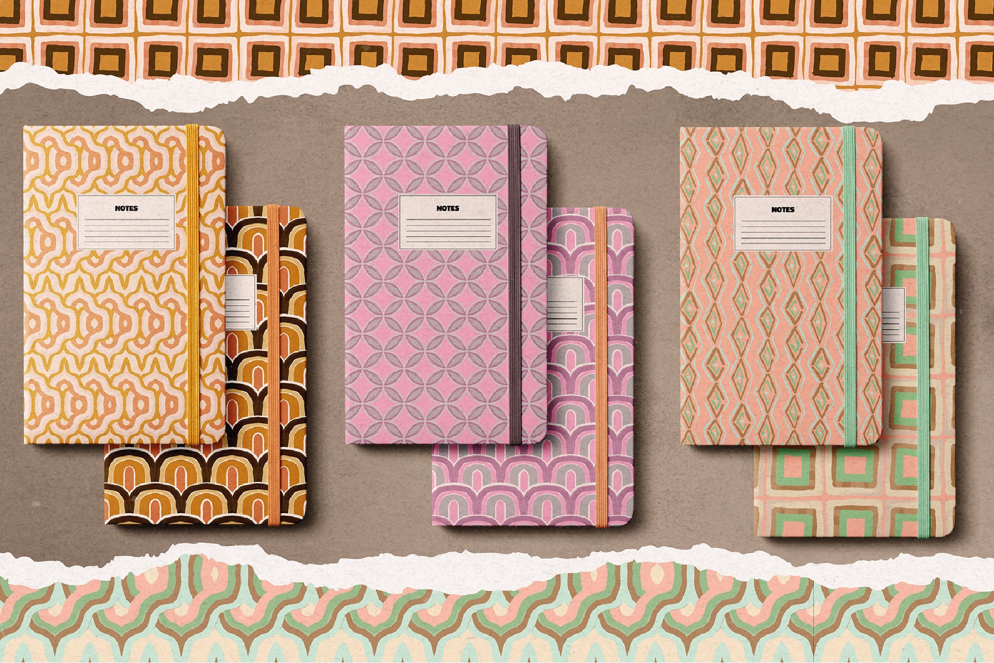 30 Groovy Cottage Vector Patterns