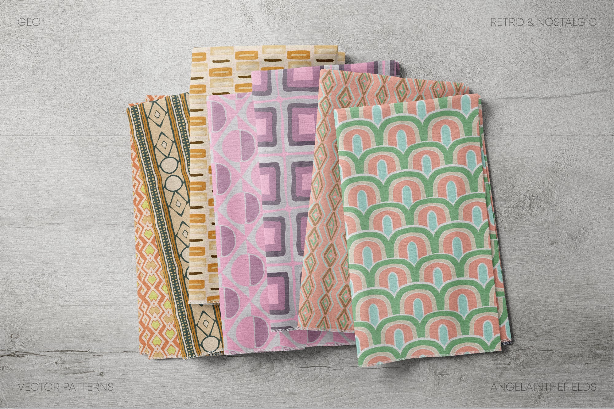 30 Groovy Cottage Vector Patterns