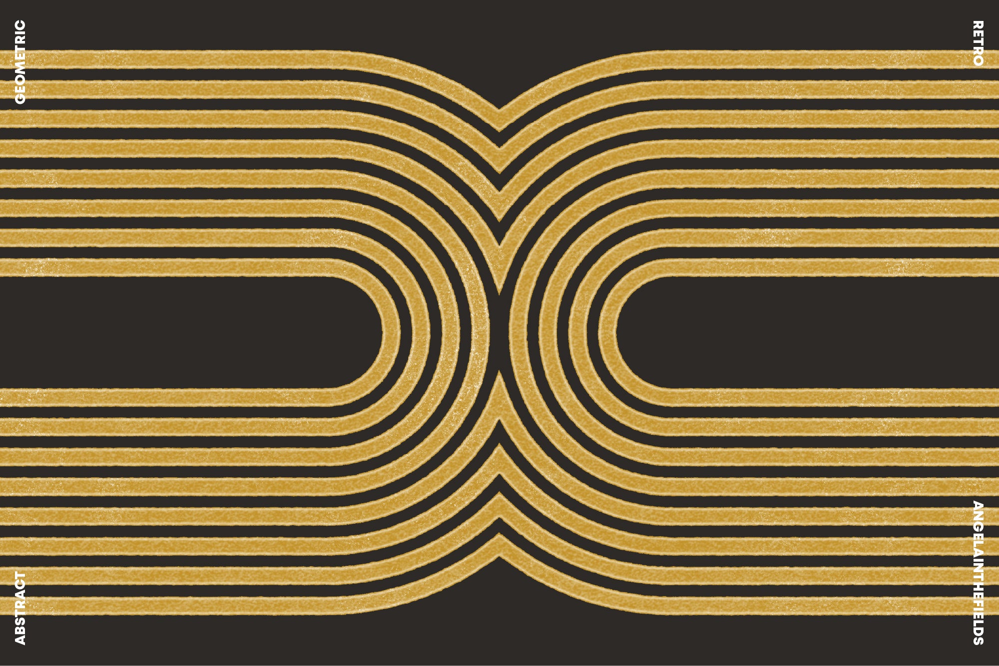 Textured 70s Geo Clipart