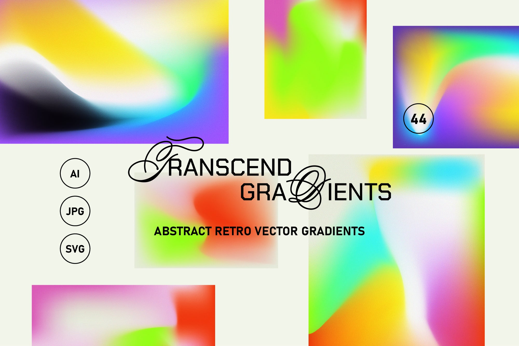 Retro 90s Gradients + Bonus Graphics