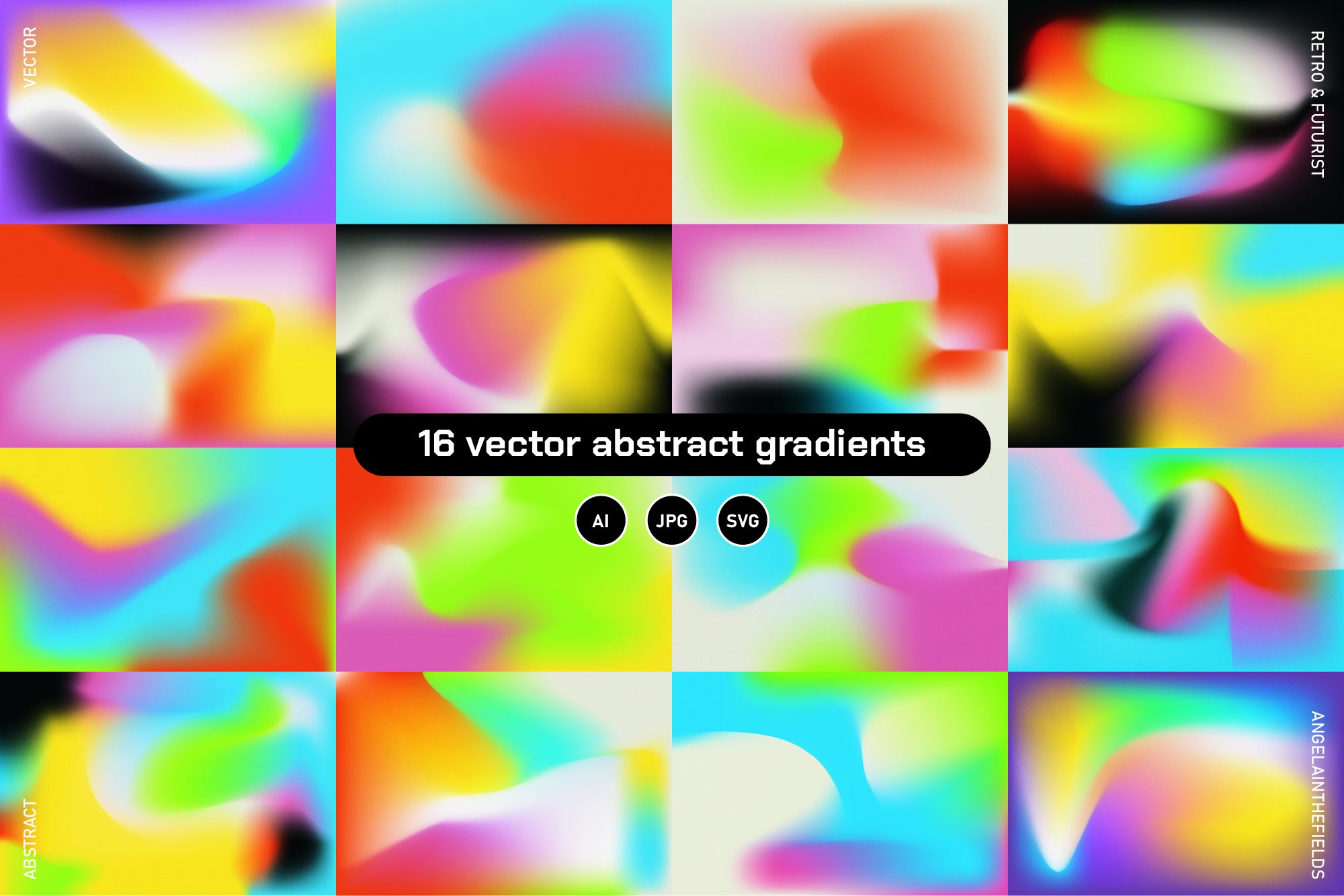 Retro 90s Gradients + Bonus Graphics