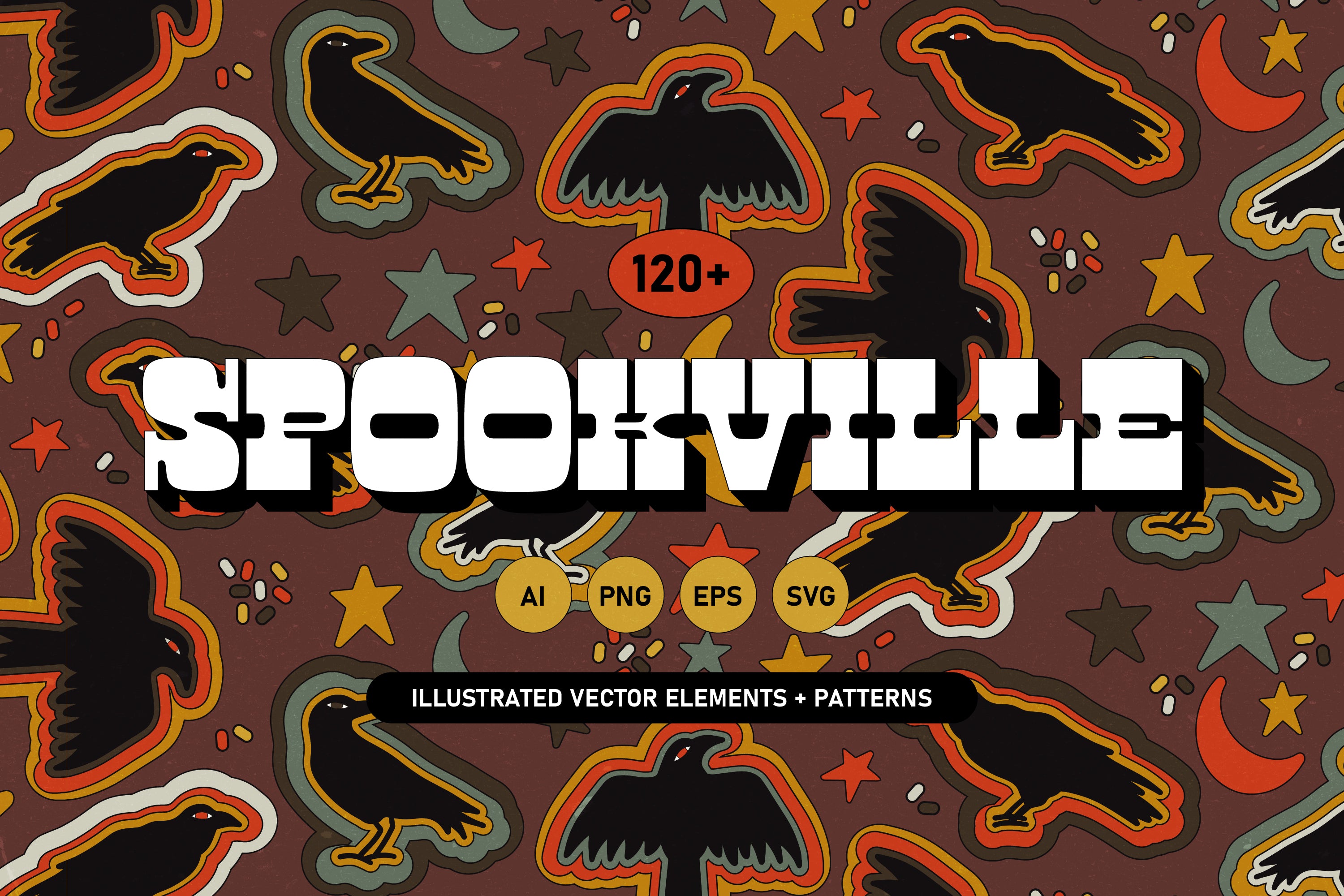 Retro Halloween Vector Clipart