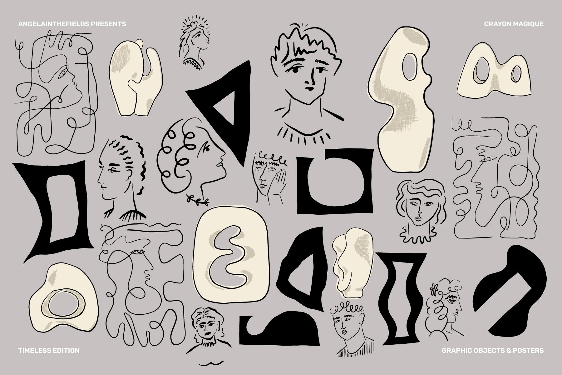 200+ Retro Modern Doodle Art
