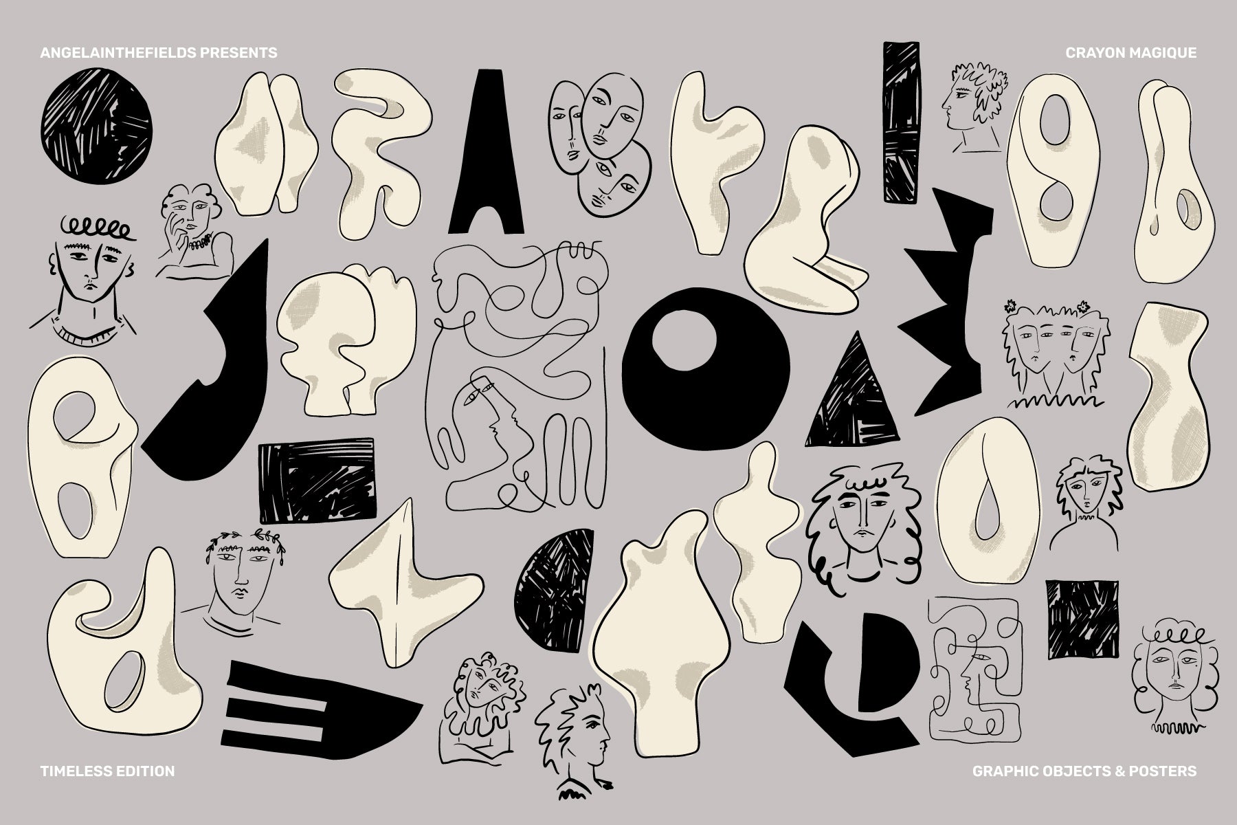 200+ Retro Modern Doodle Art