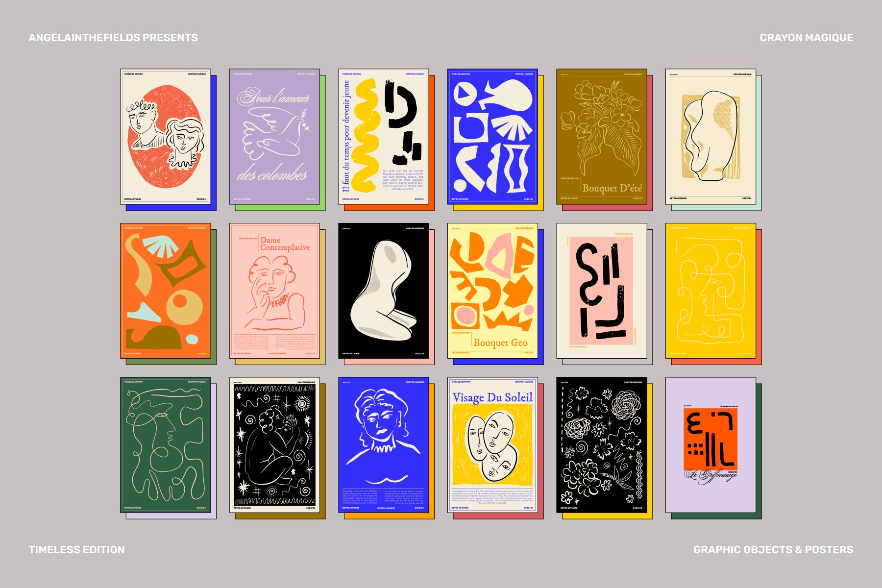 200+ Retro Modern Doodle Art