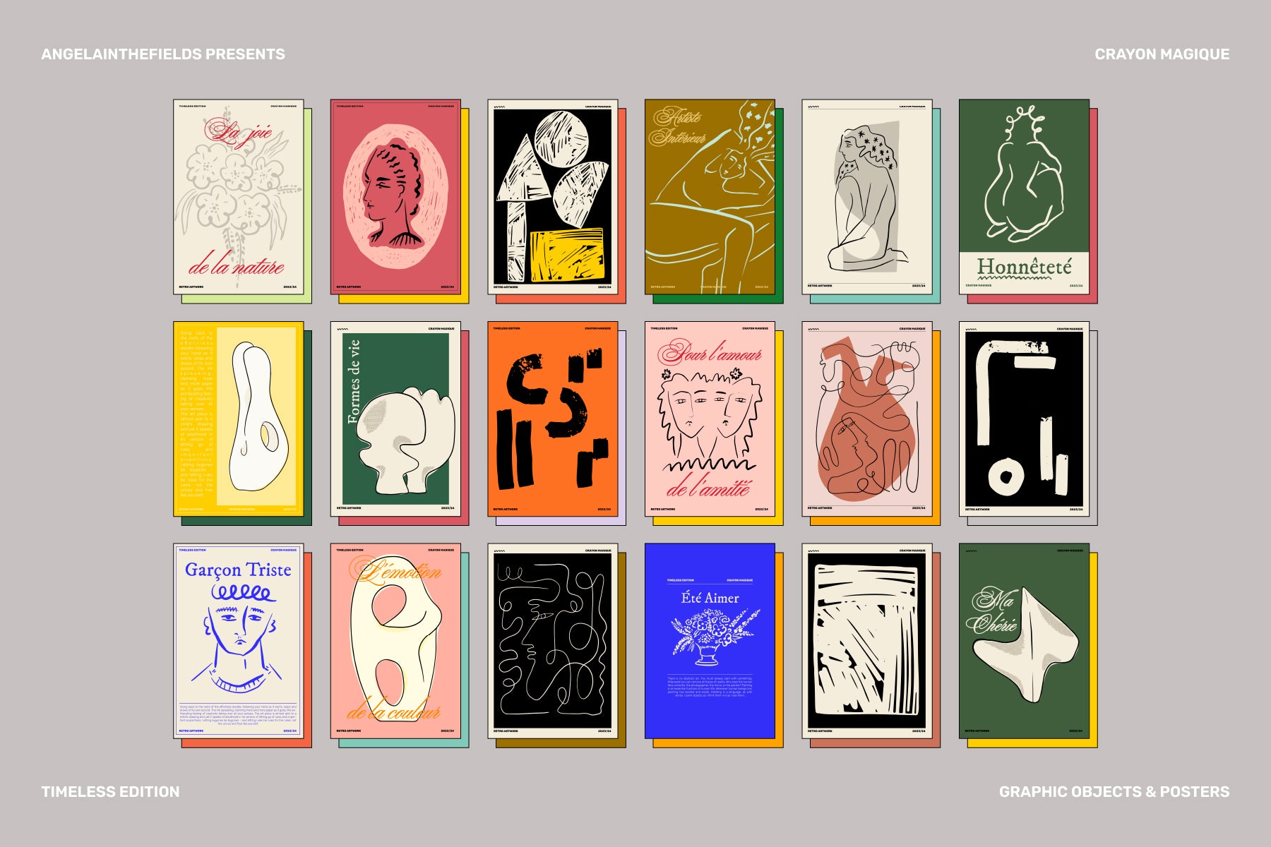 200+ Retro Modern Doodle Art