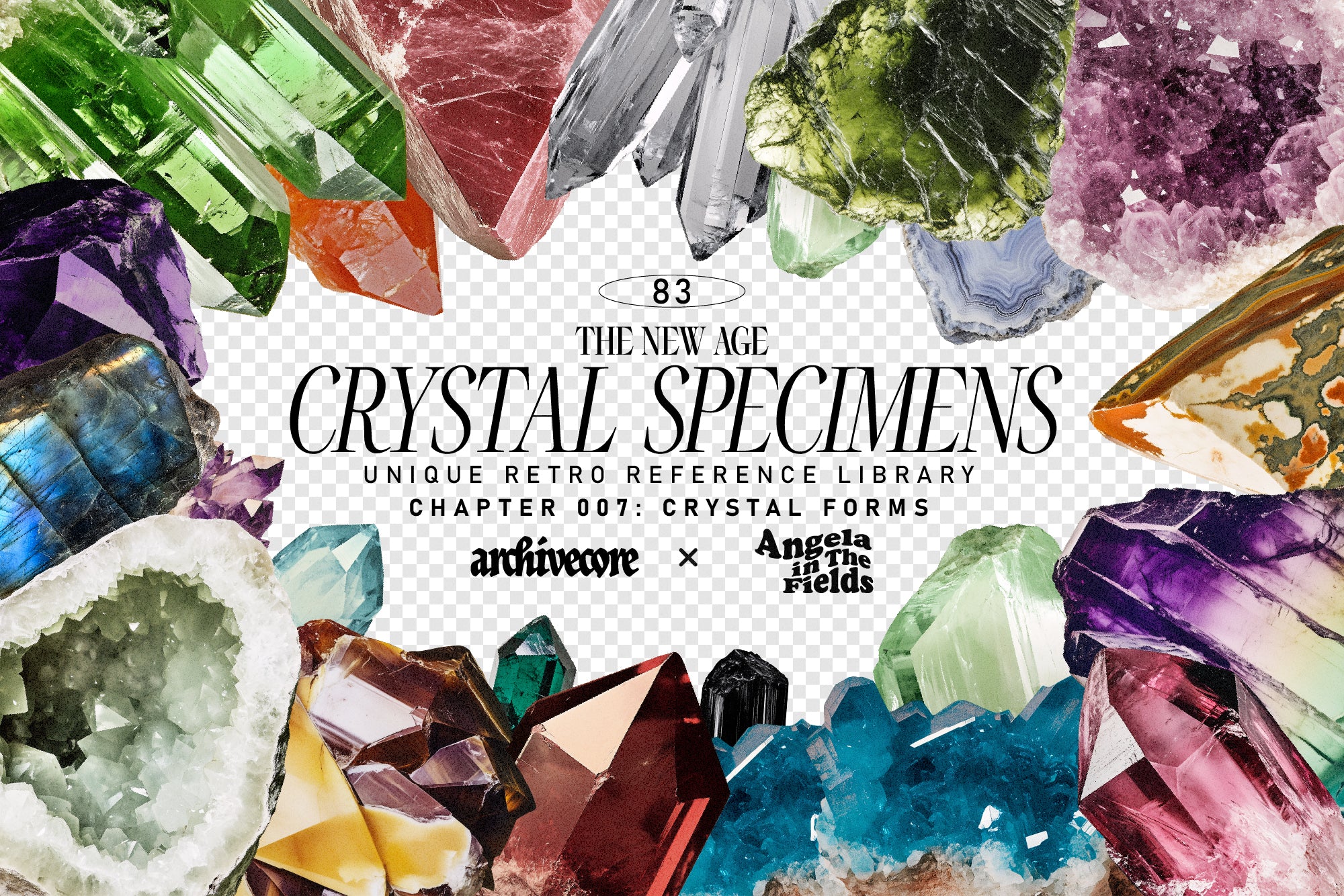 CRYSTAL SPECIMENS Vintage Clipart