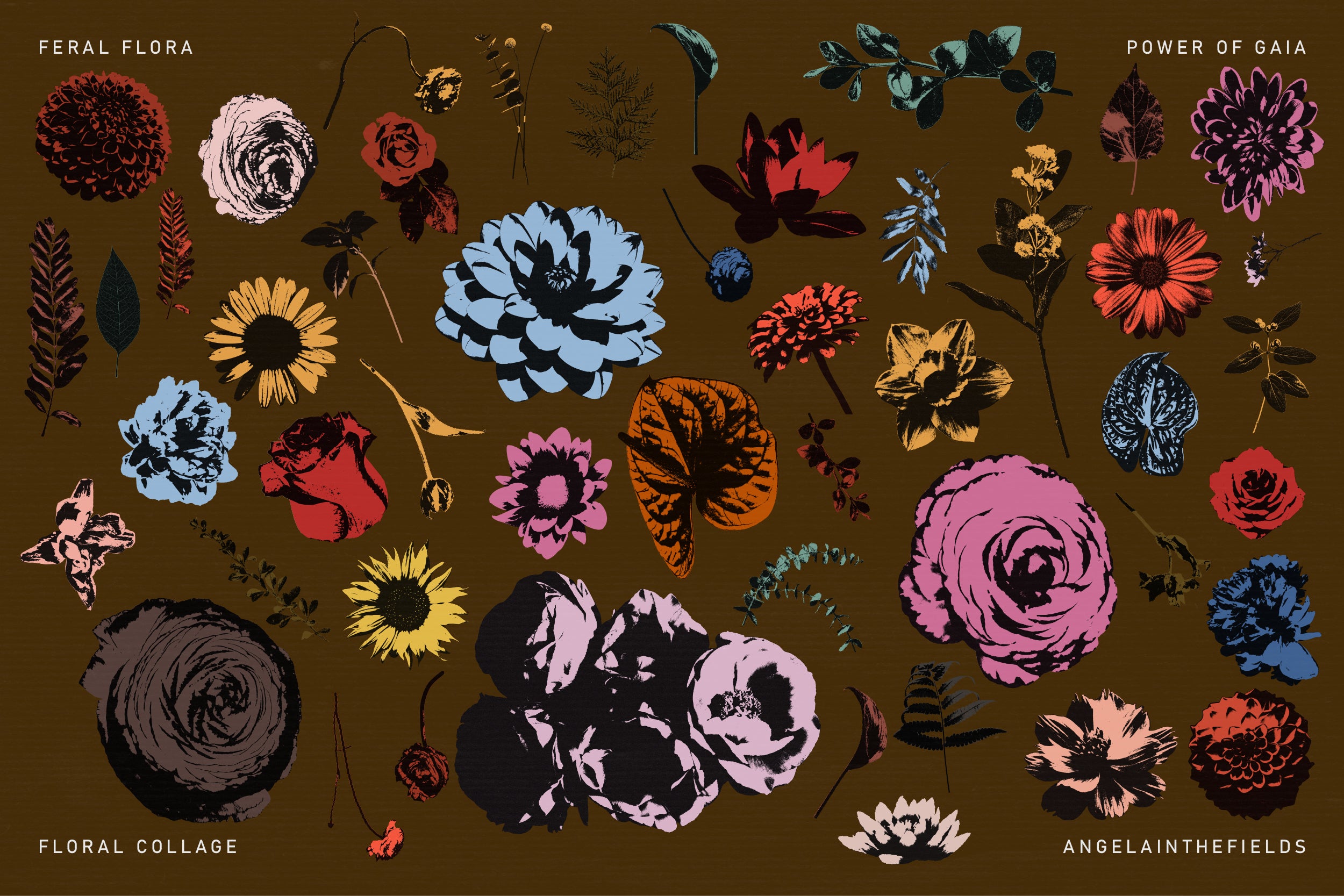 FERAL FLORA Collage Elements