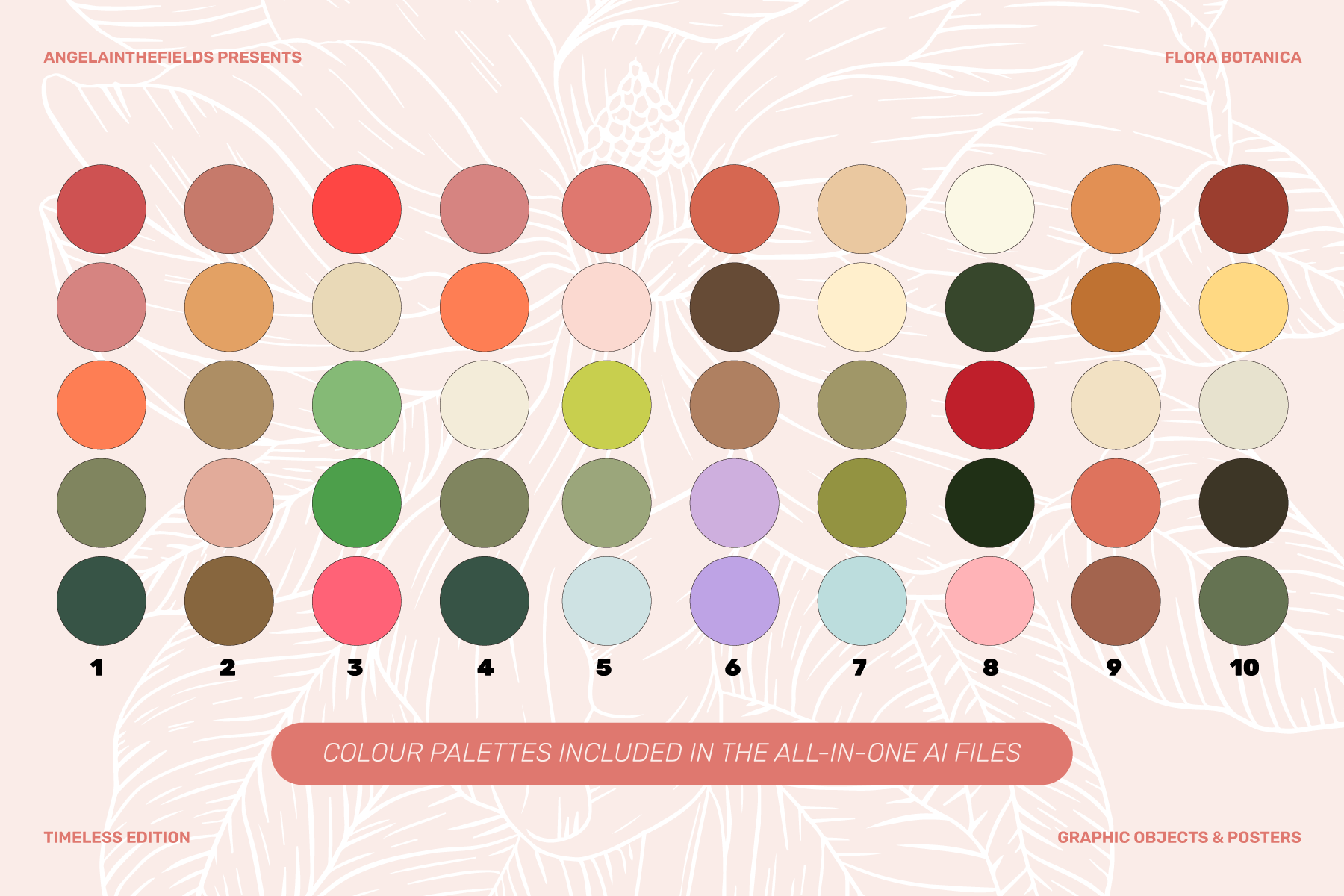 FLORA BOTANICA Vector Illustrations