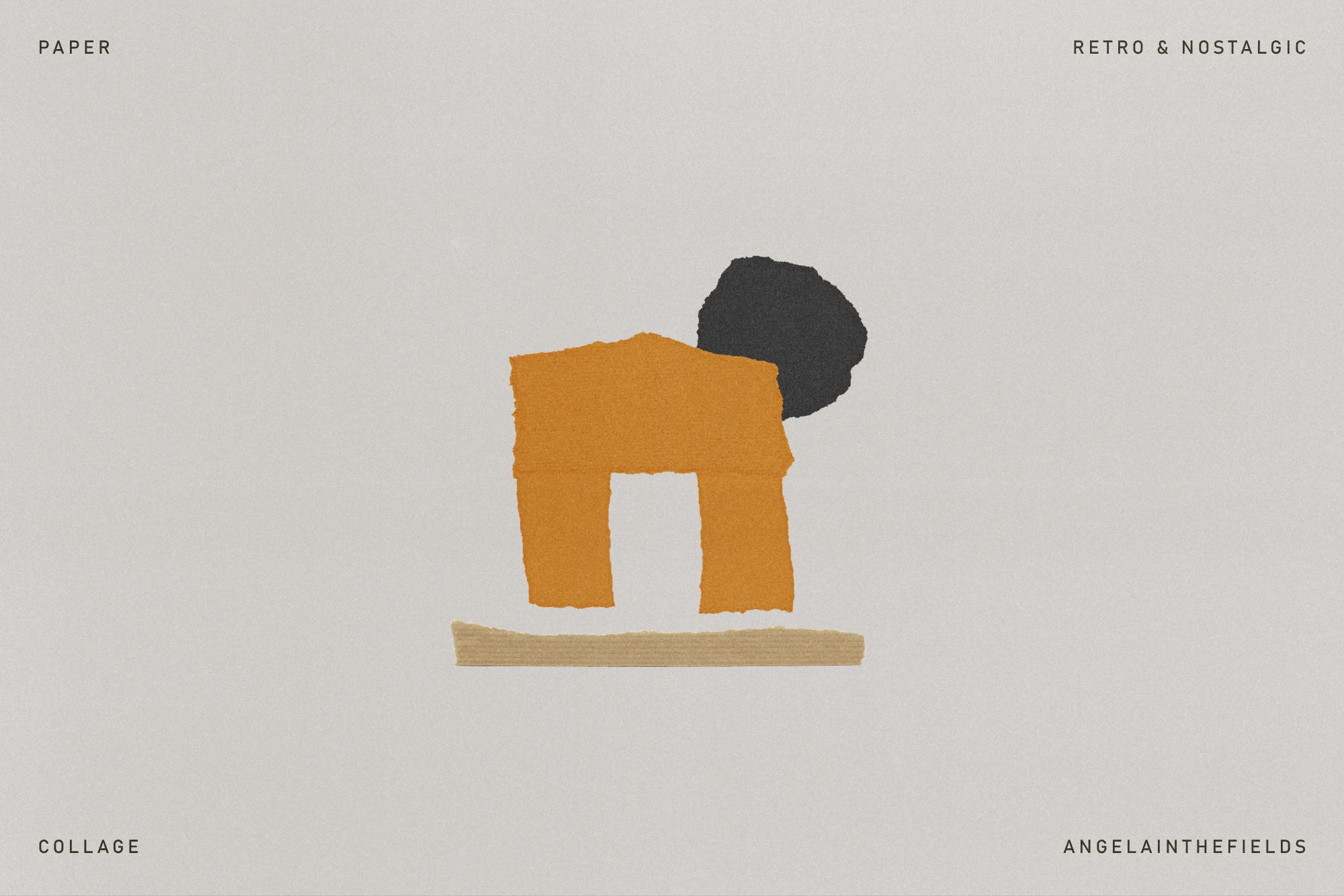 Abstract Kraft Paper Shapes Set