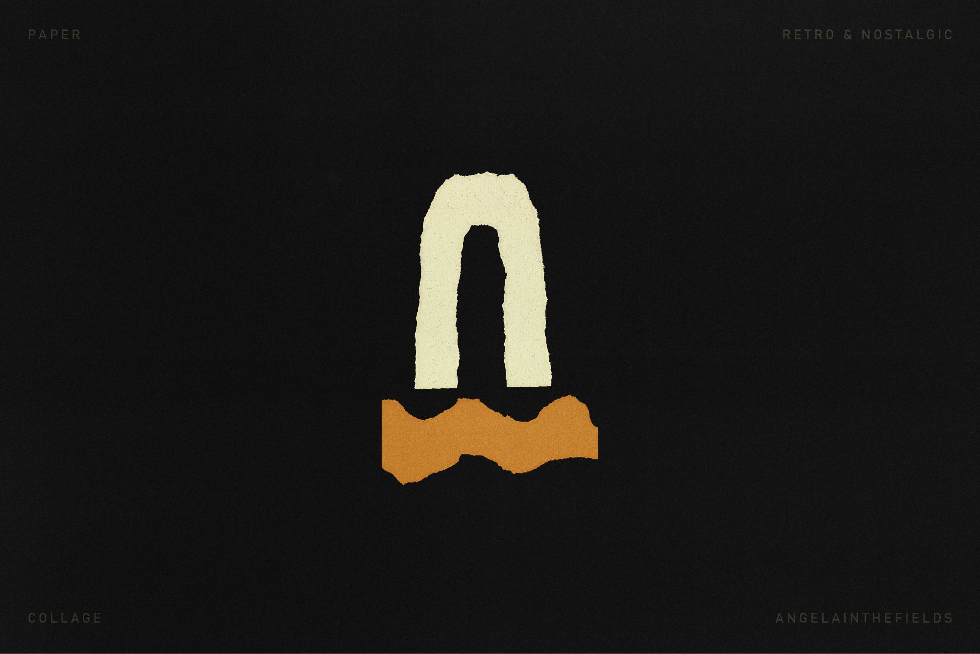 Abstract Kraft Paper Shapes Set
