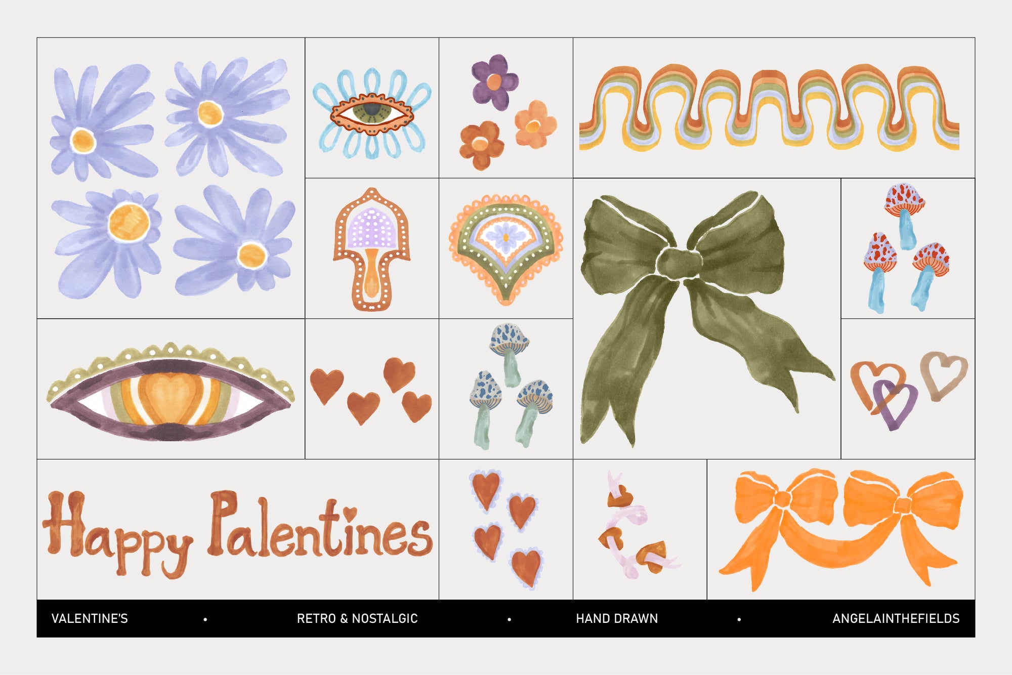 Valentines Retro Set