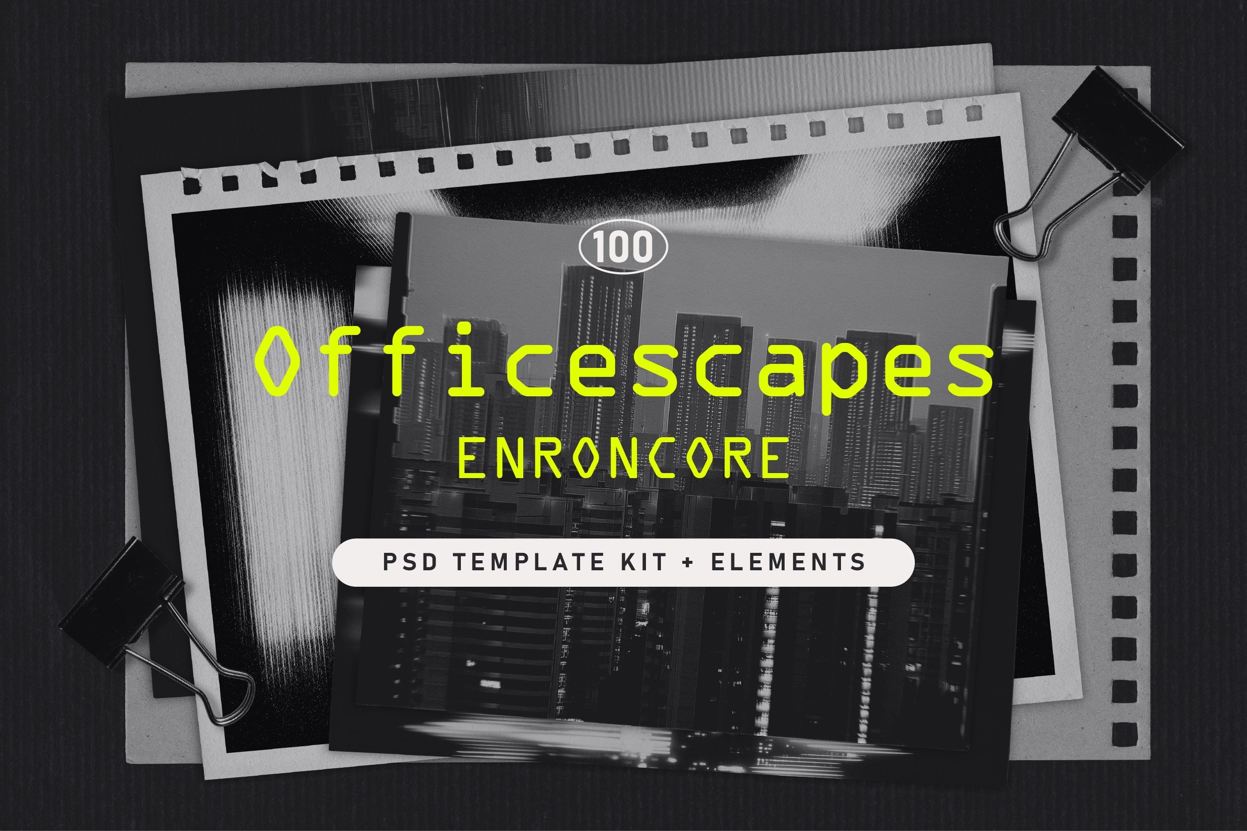 OFFICESCAPES PSD Mockups — professional architectural office space mockup for serious brand presentation