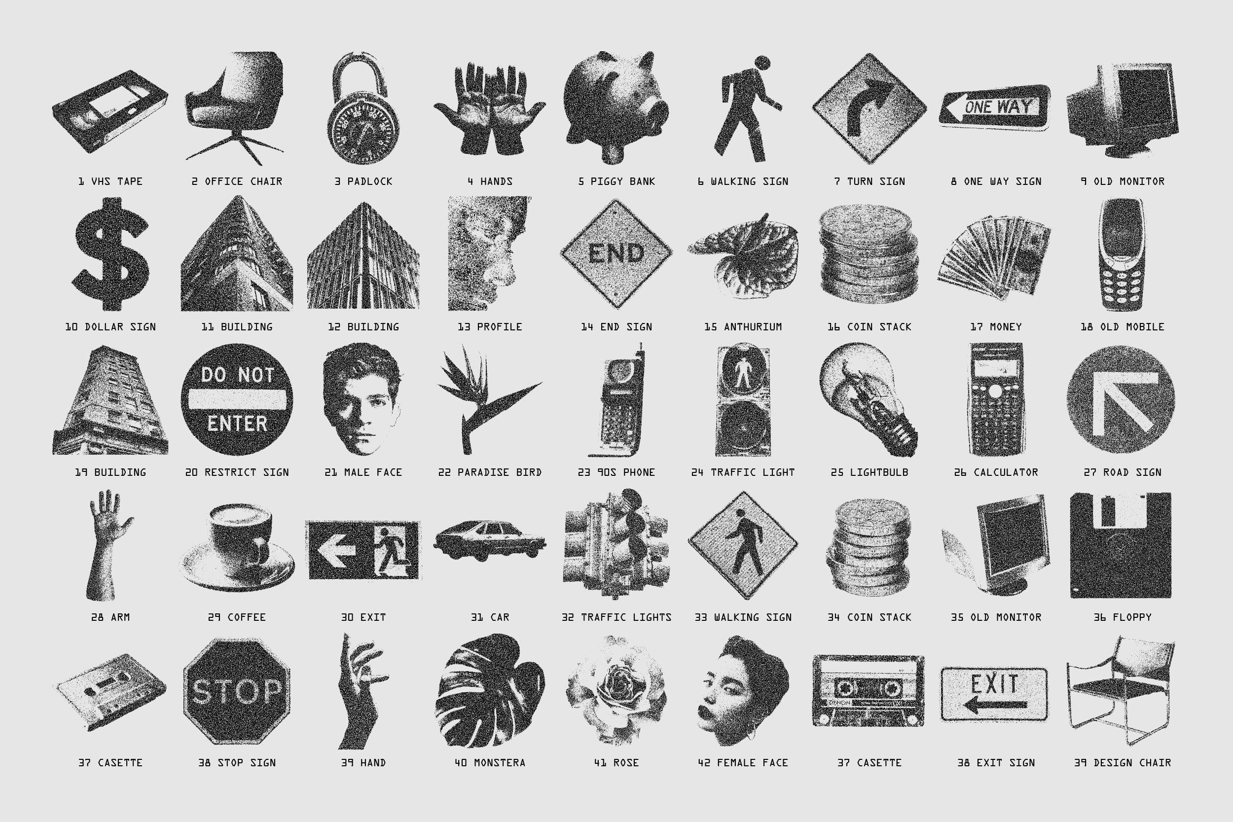 PIXELS FORGOTTEN Vector Elements