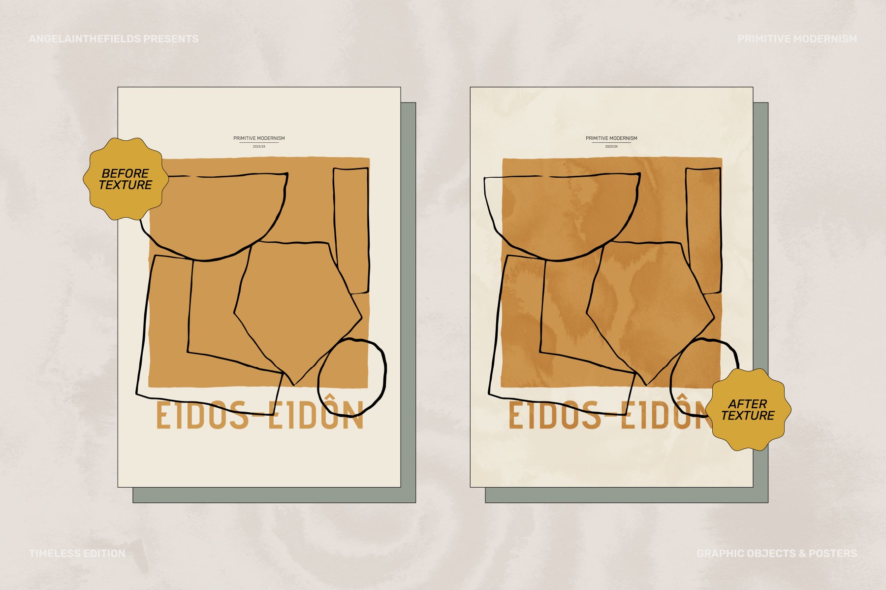 PRIMITIVE MODERNISM Vector Clipart