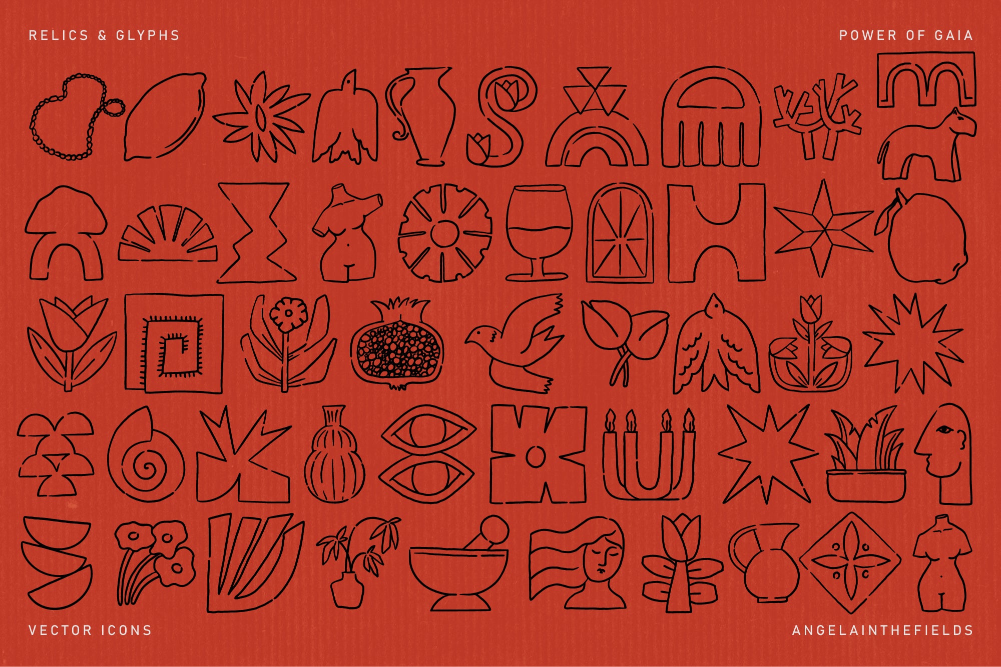 RELICS AND GLYPHS Vector Elements