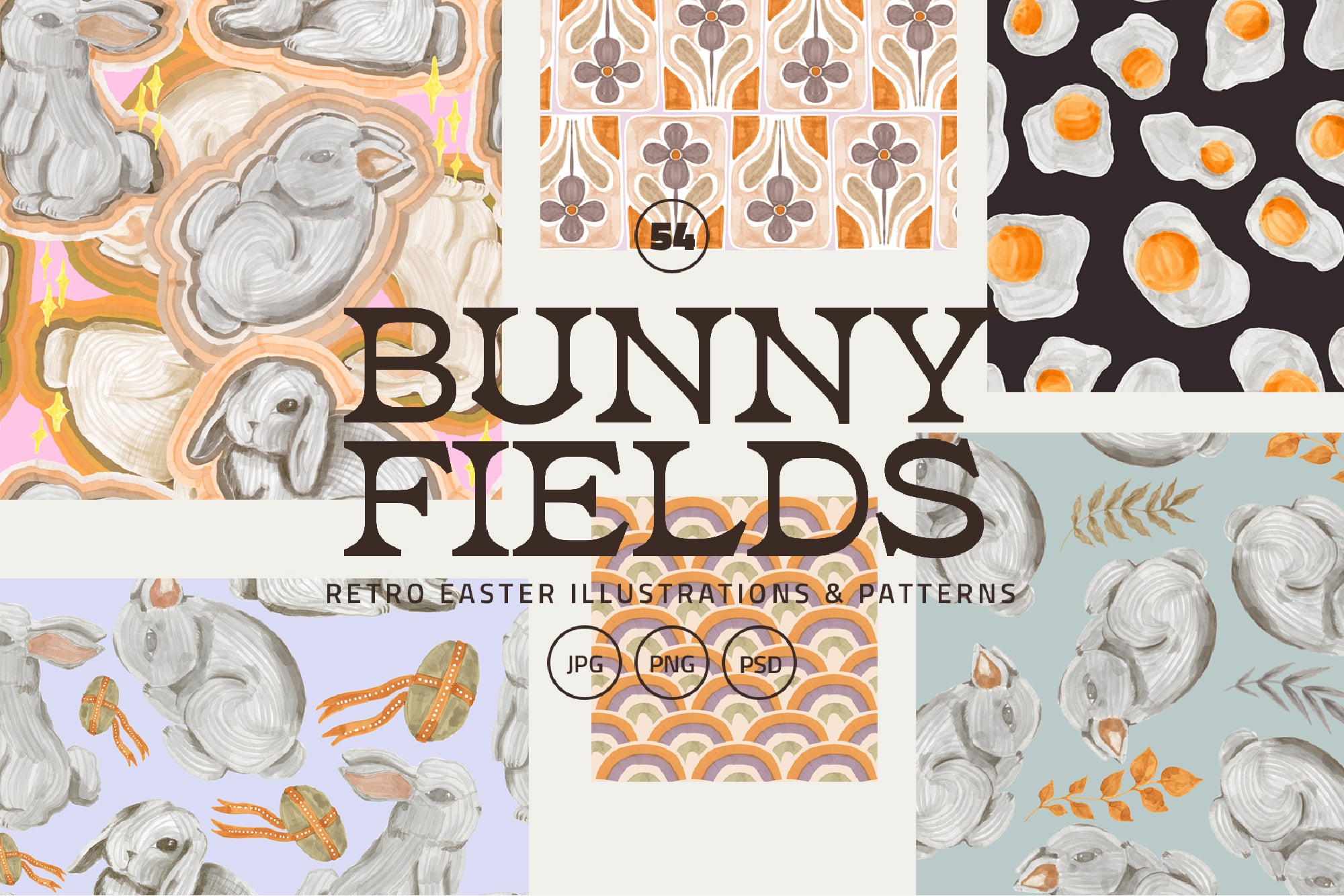 Retro Easter Pattern Set