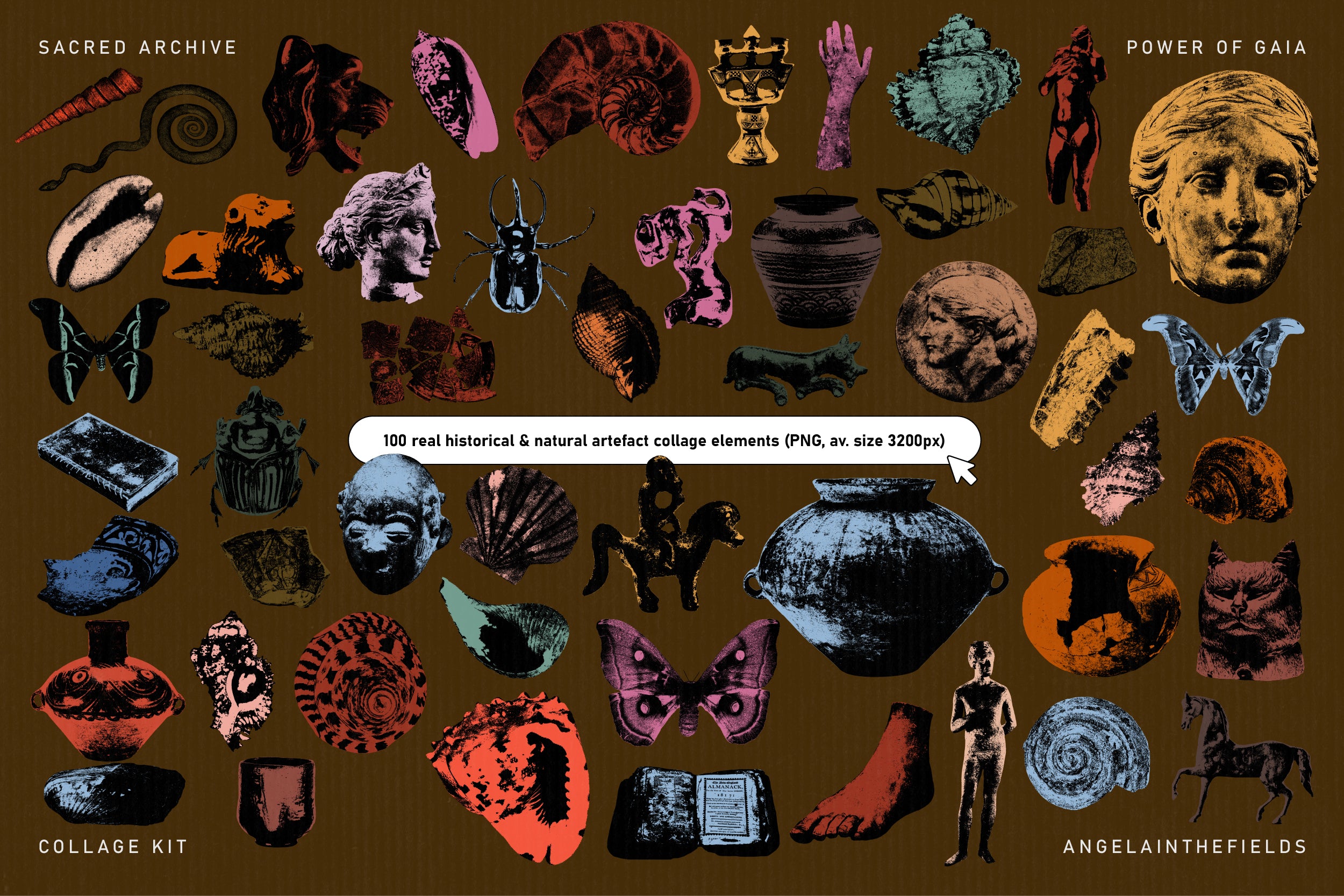 SACRED ARCHIVE Collage Elements