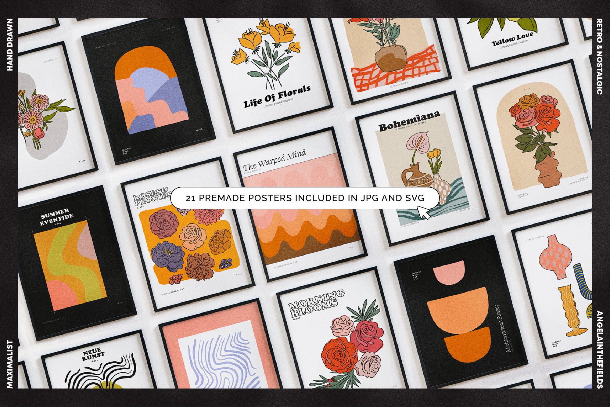 Sketchy Spring Floral Vector Clipart