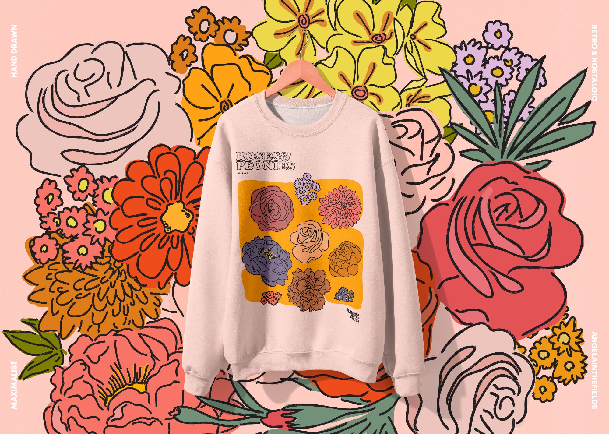 Sketchy Spring Floral Vector Clipart