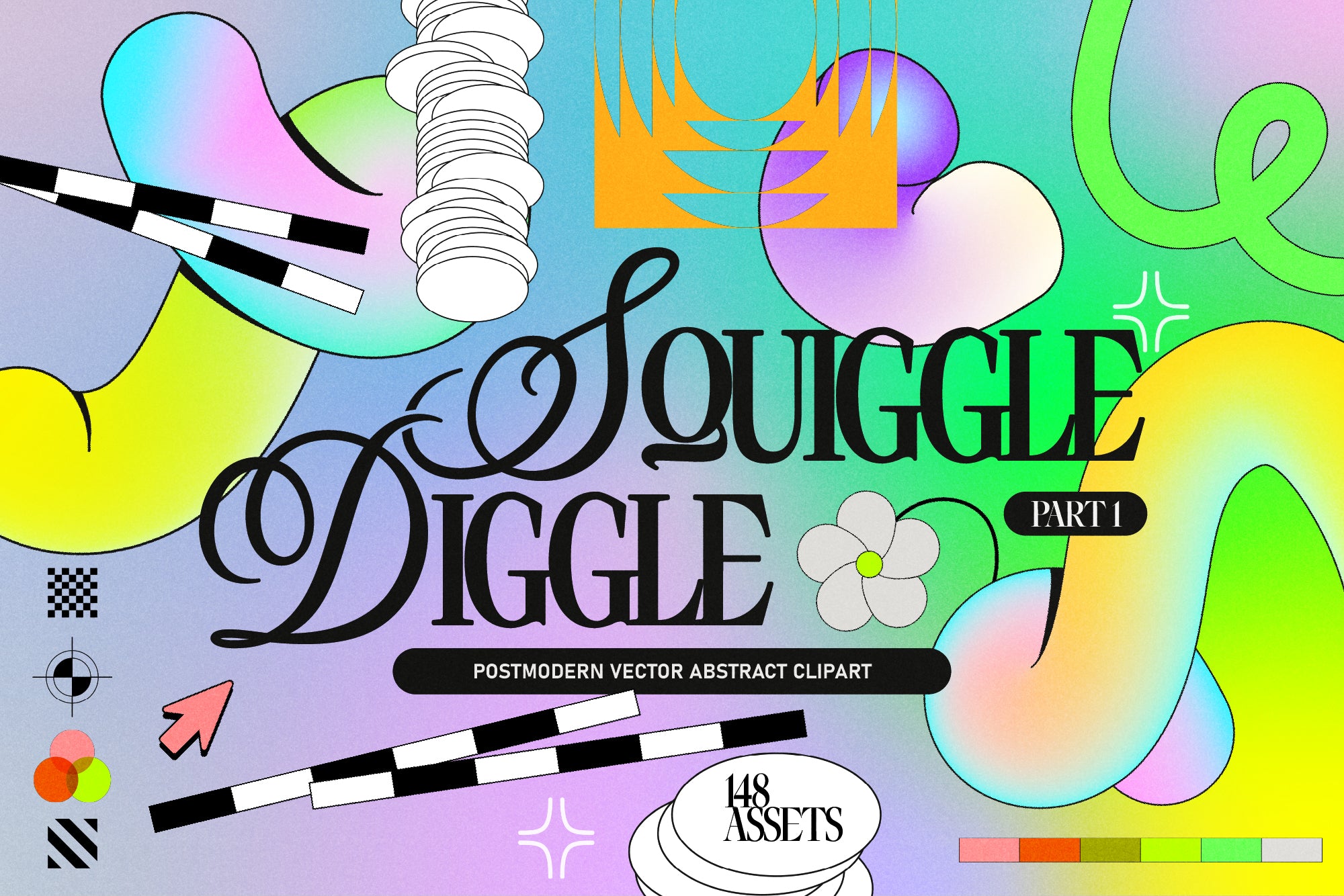 Postmodern Squiggle Vector Clipart