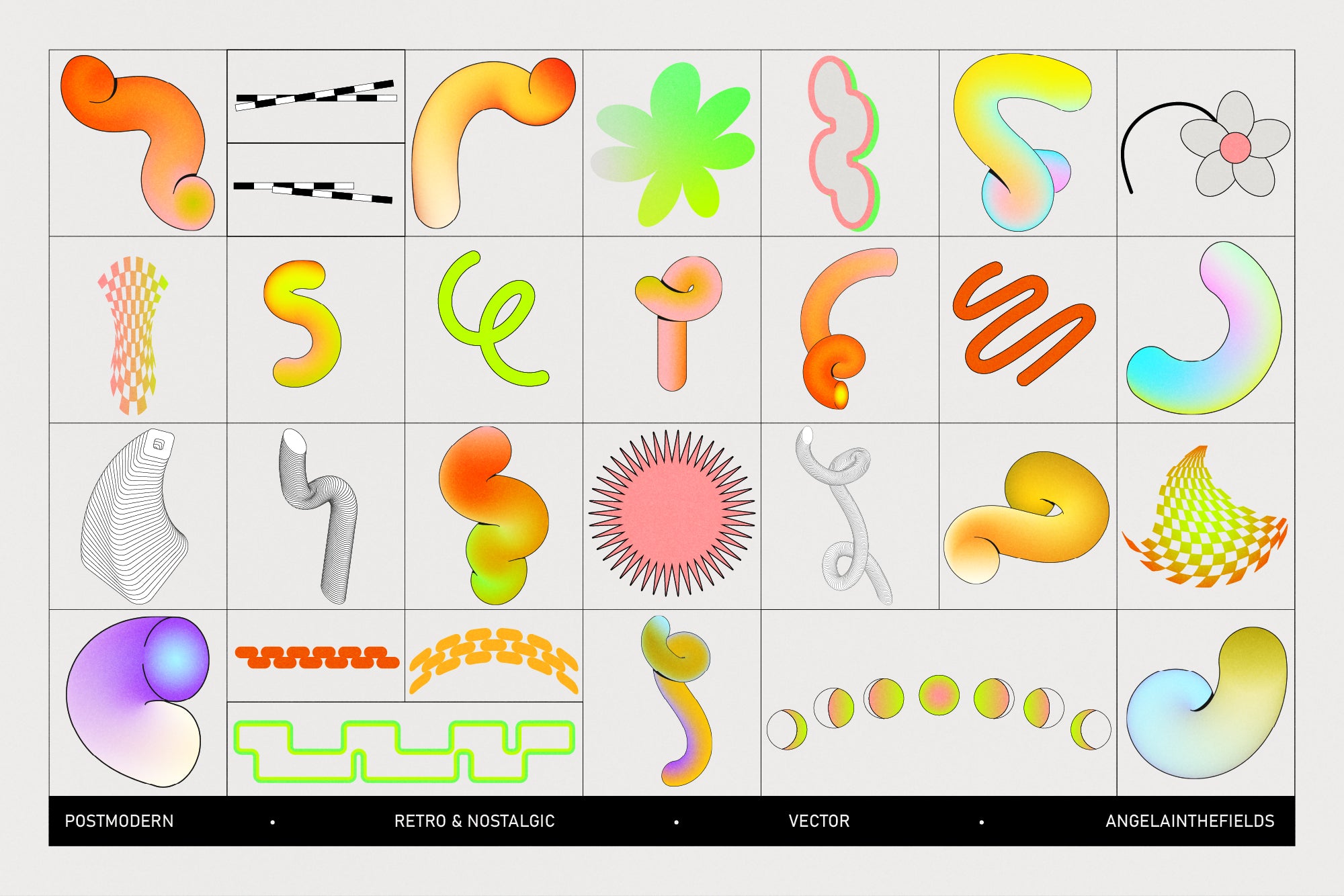 Postmodern Squiggle Vector Clipart