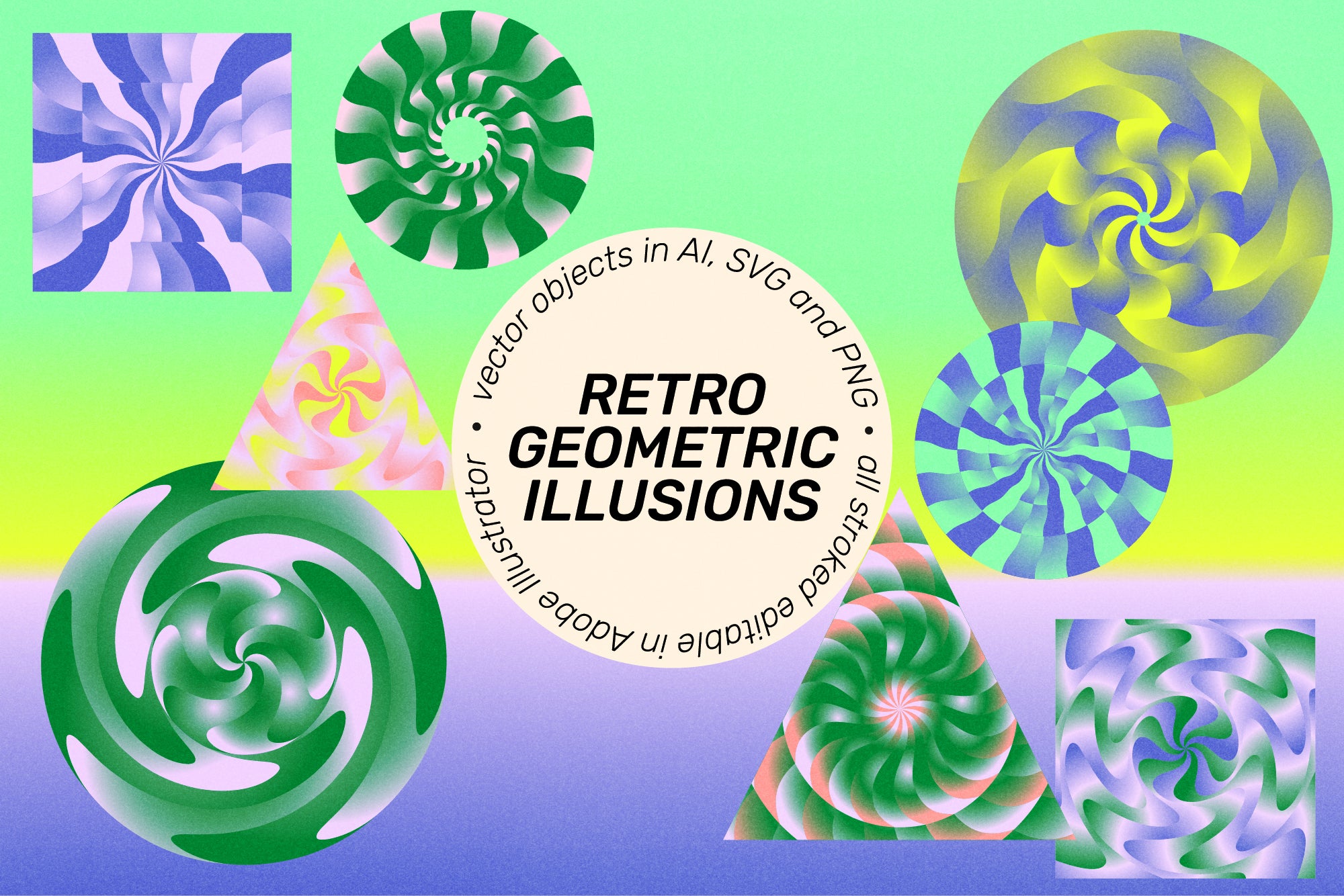 SuperSpectiva Retro Geo Clipart