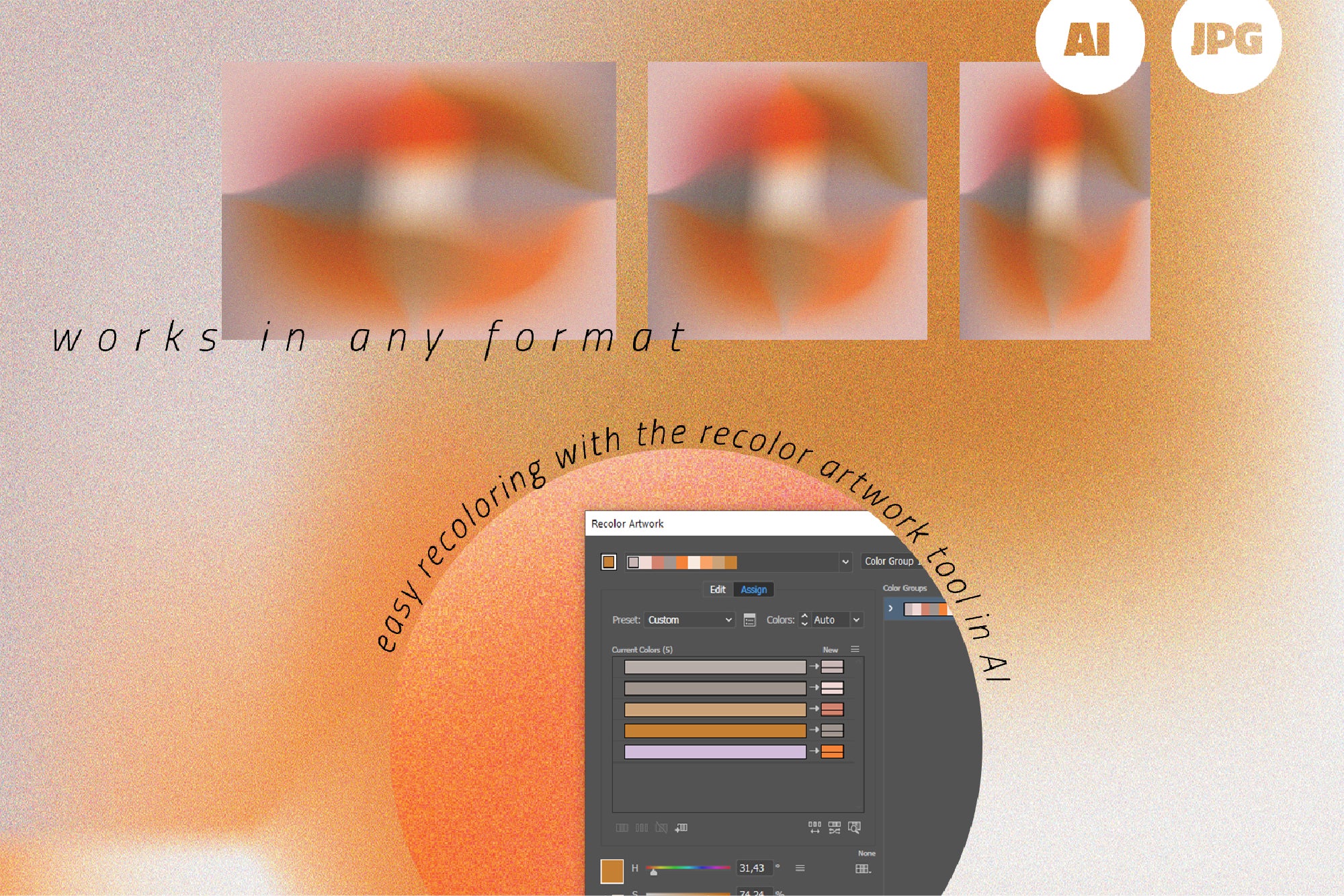 Earthy Retro Vector Texture Set