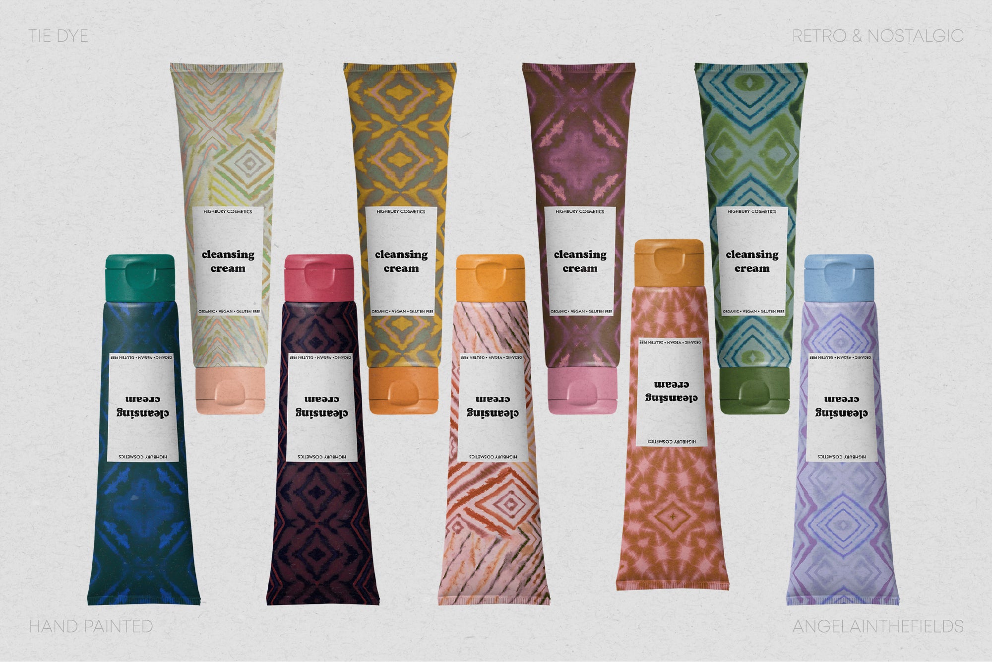 Retro Tie Dye Pattern Set
