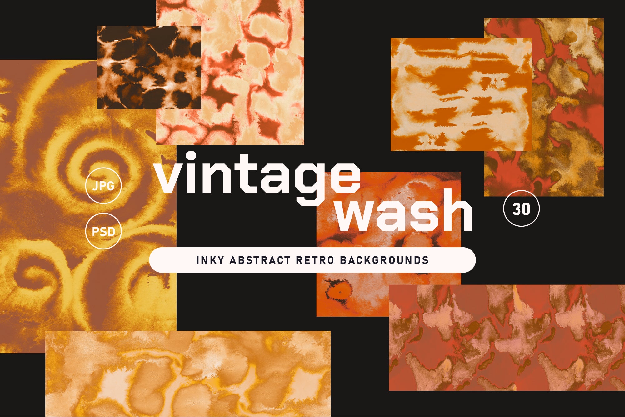 70s Ink Textures 7000px+