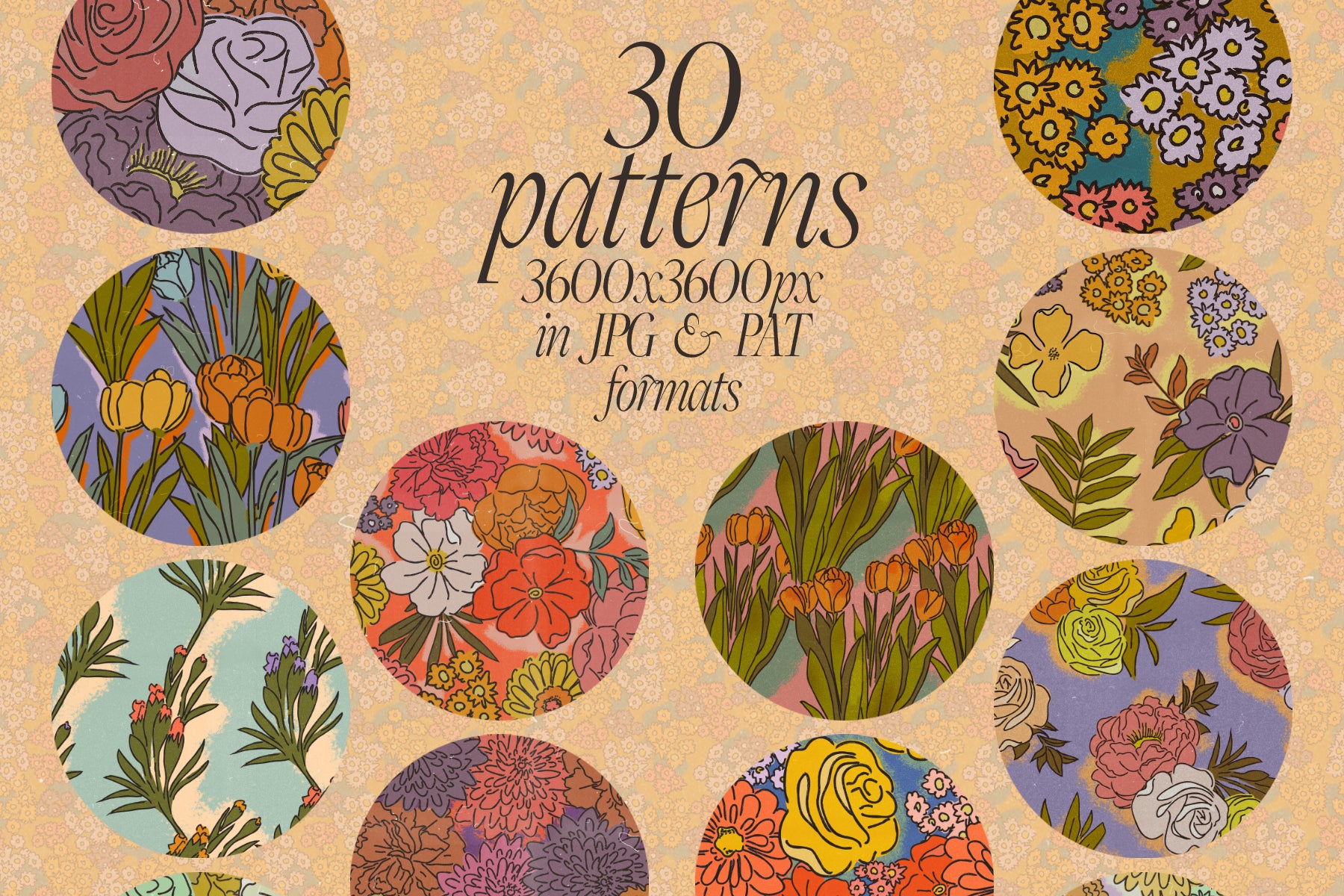 Floral Sketchbook Pattern Set