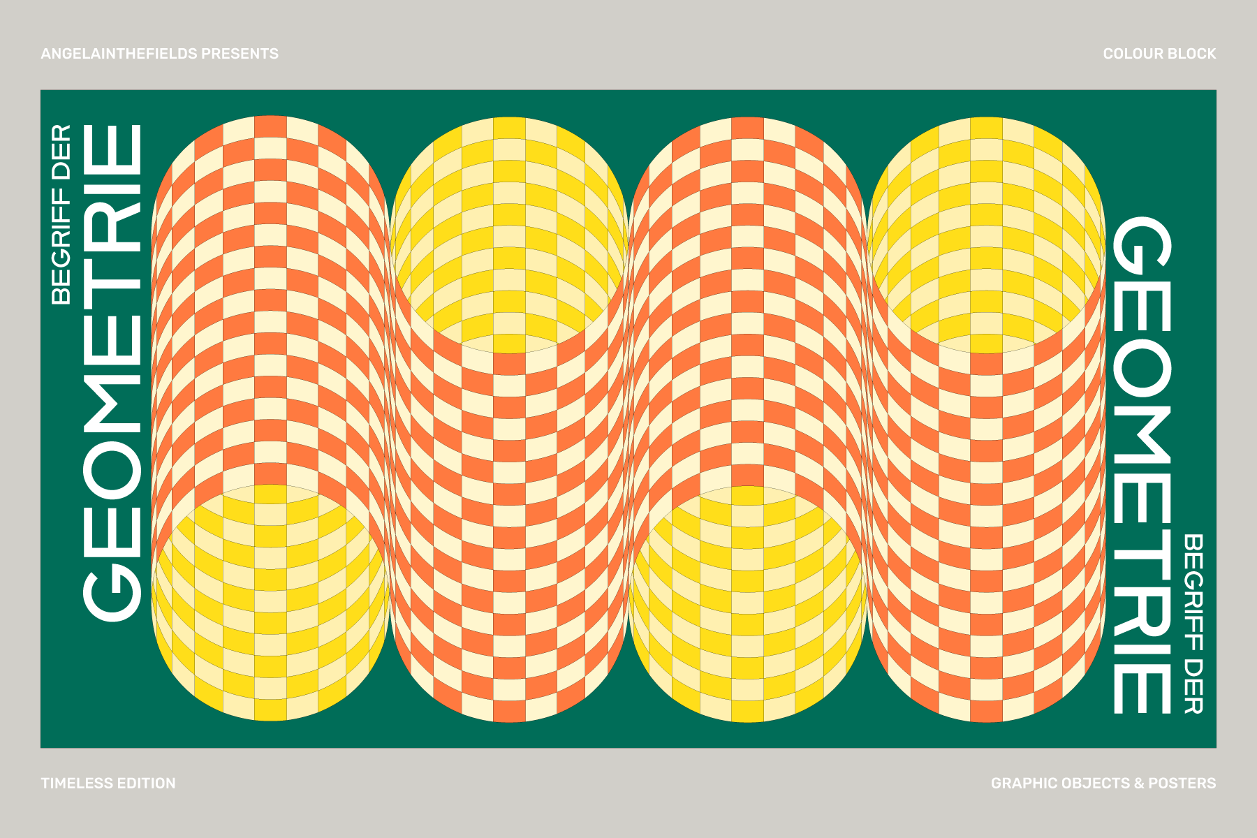 Retro Colour Block Vector Objects