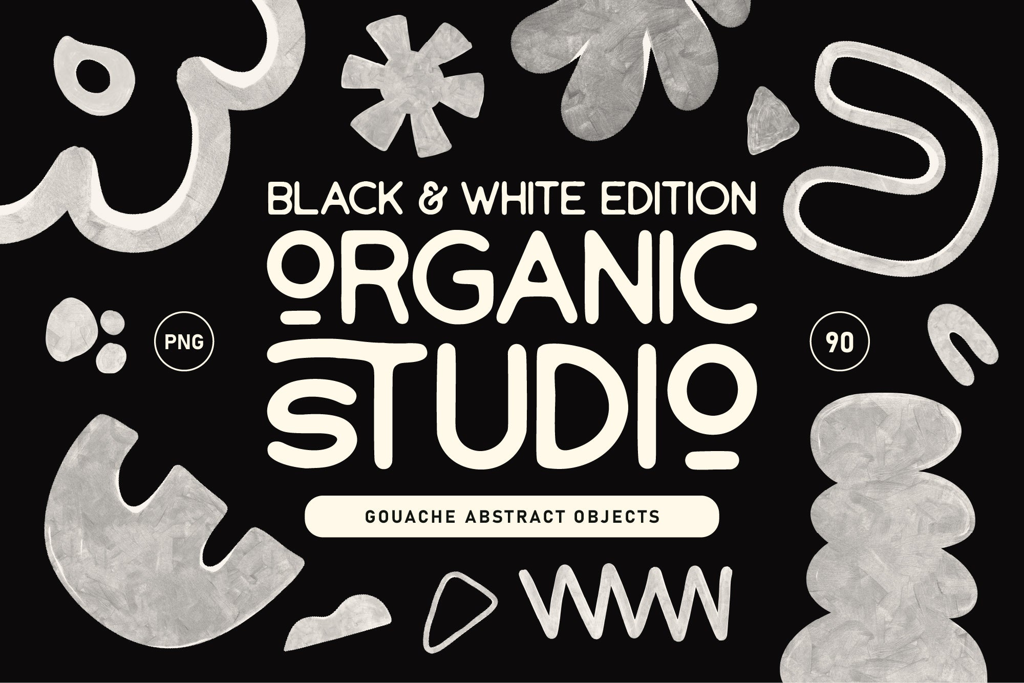 Black & White Organic Abstract Studio
