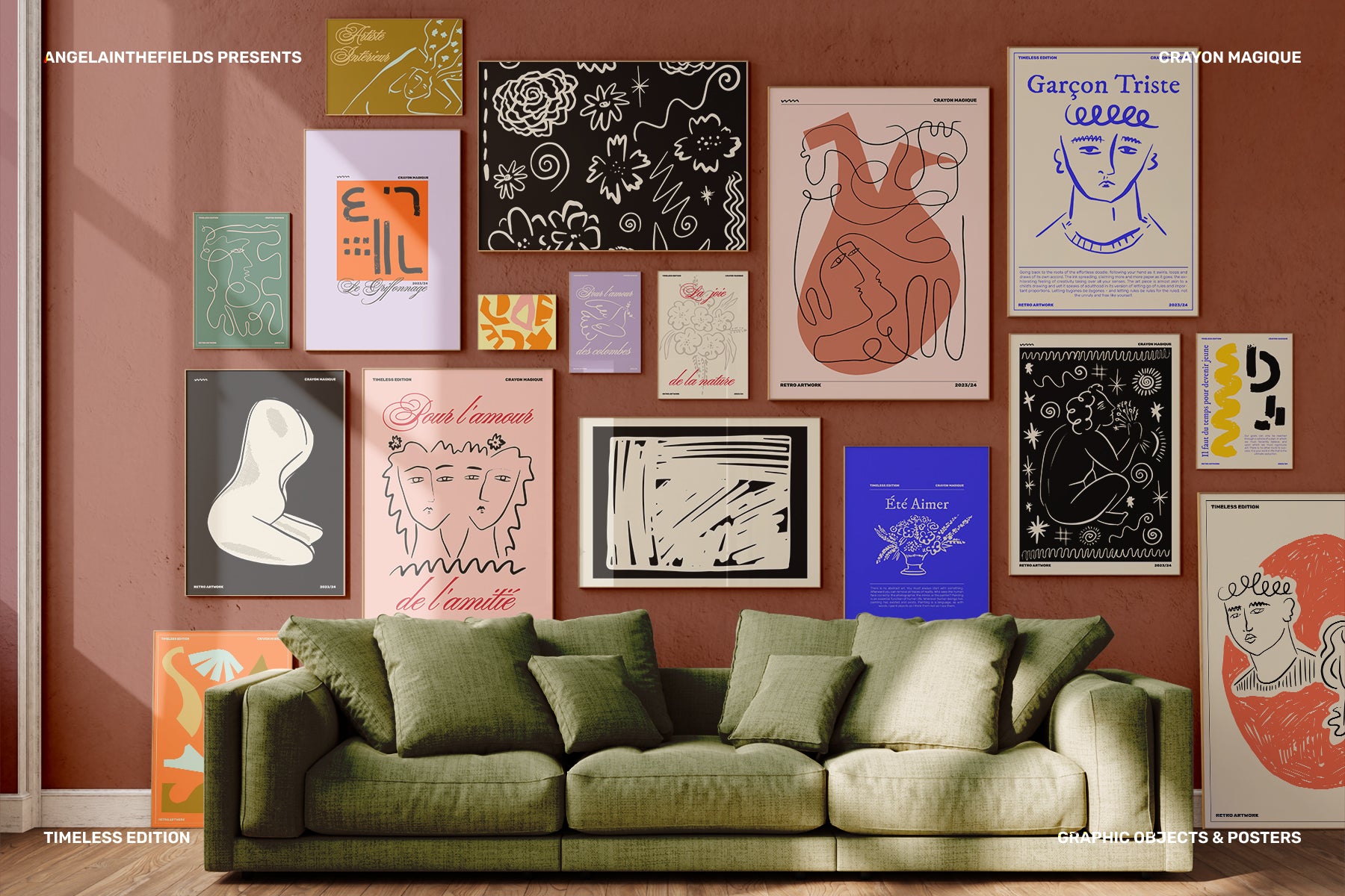 200+ Retro Modern Doodle Art