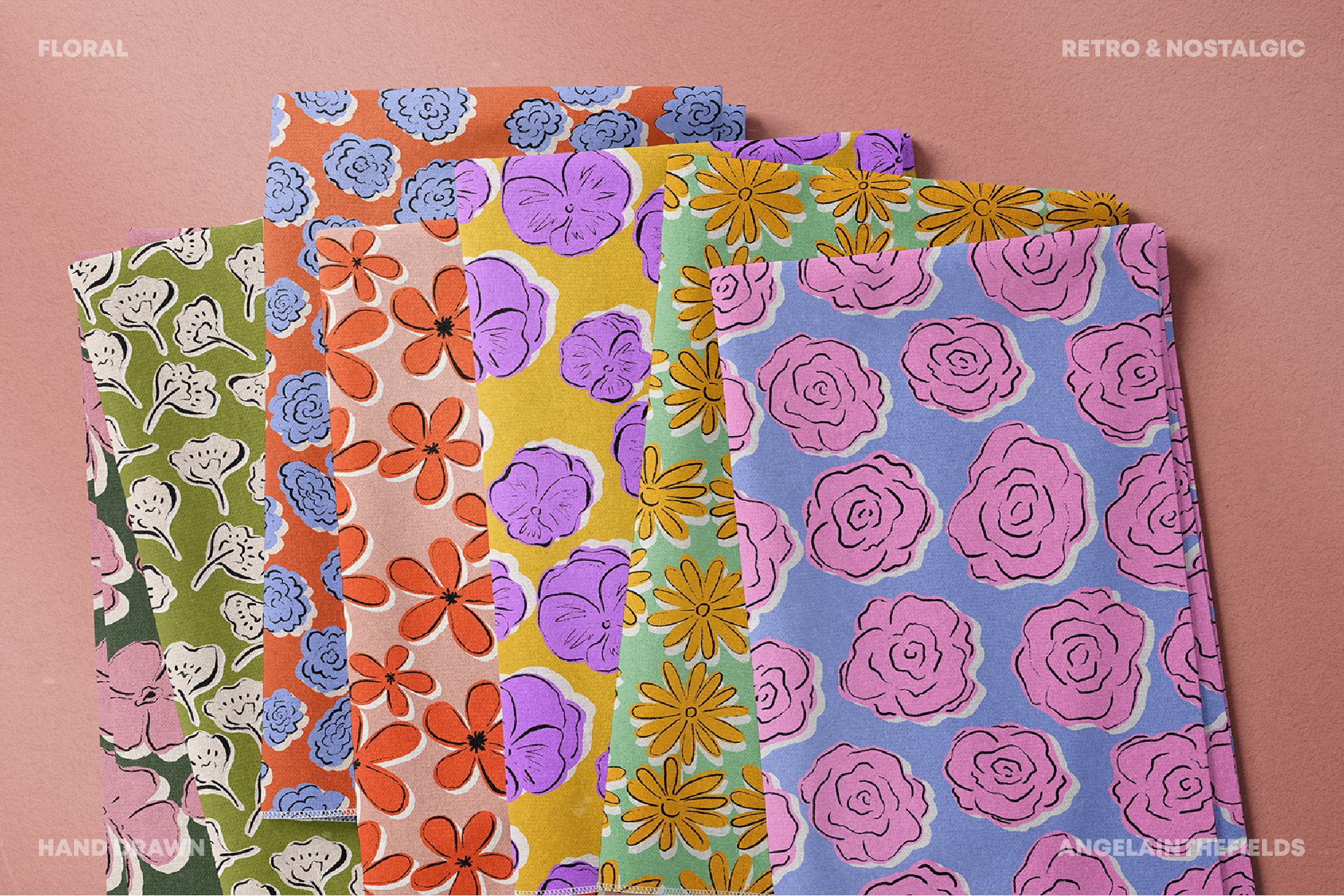 Spring Summer Floral Pattern Set