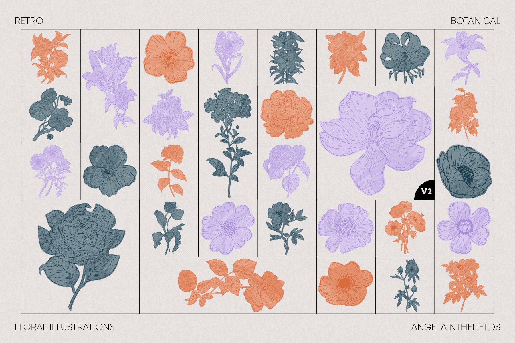 Flora Romantica Vector Florals