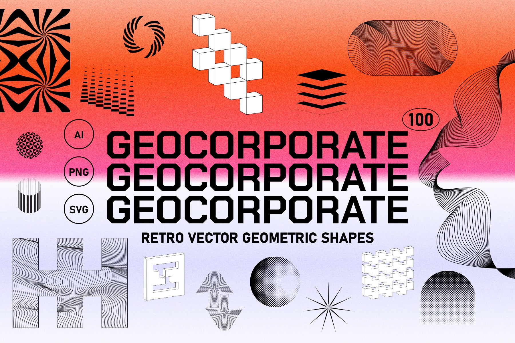 GEOCORPORATE Retro Vector Elements