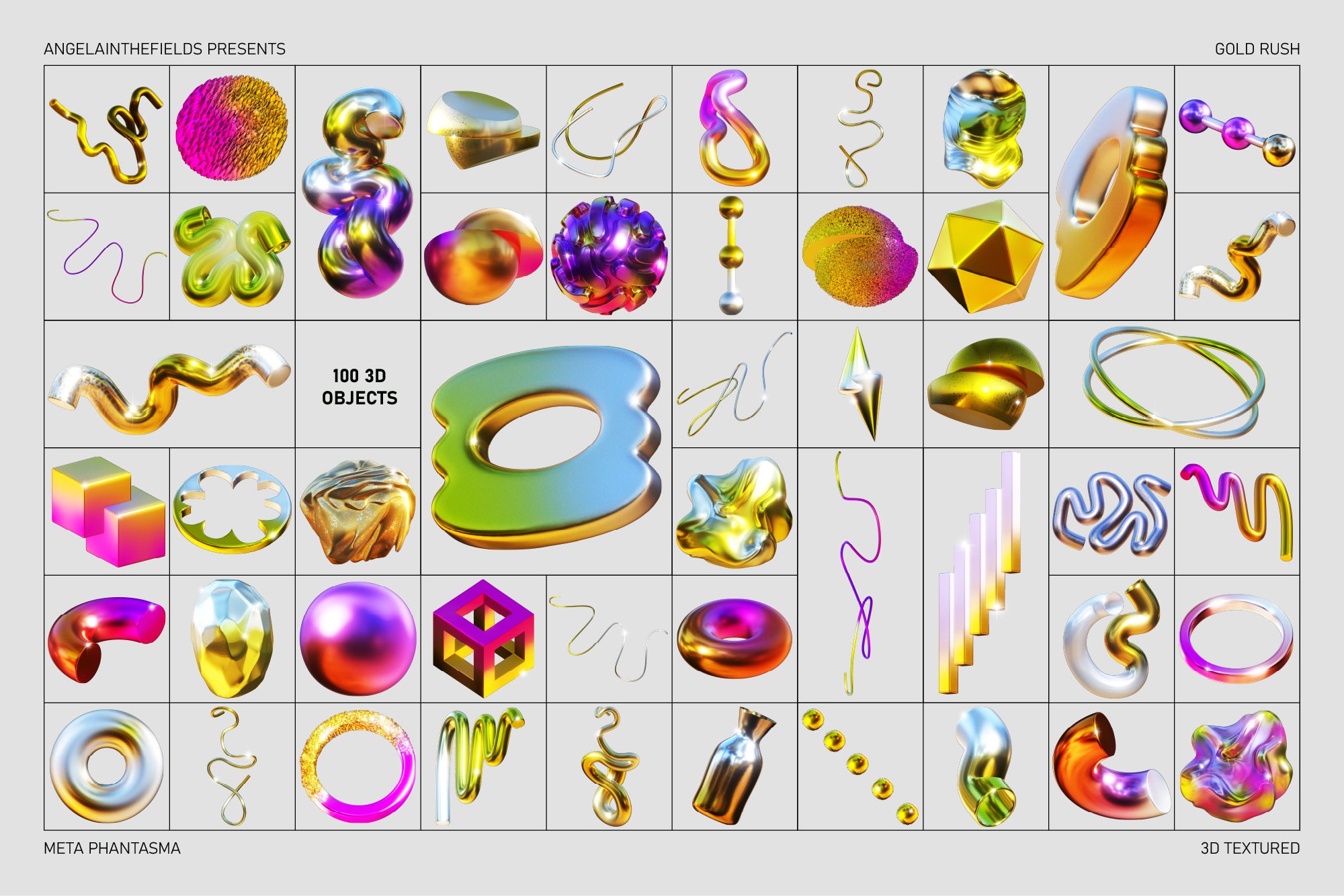 3D GOLD RUSH Objects
