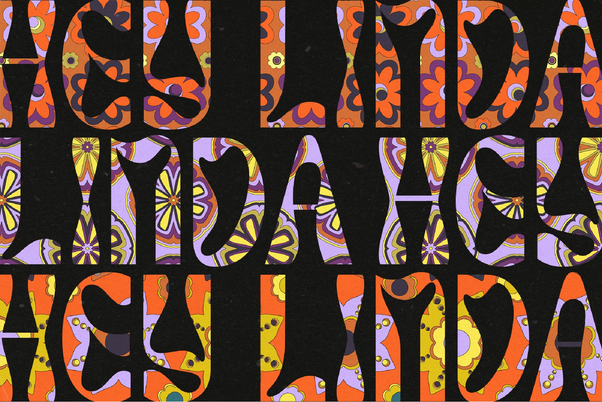 60s Vector Floral Patterns