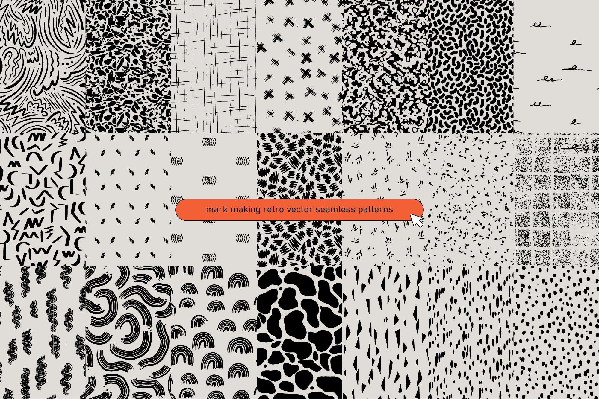 80s Doodles Vector Texture &Patterns