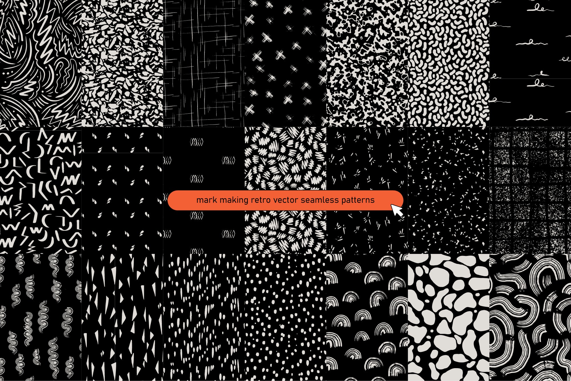 80s Doodles Vector Texture &Patterns