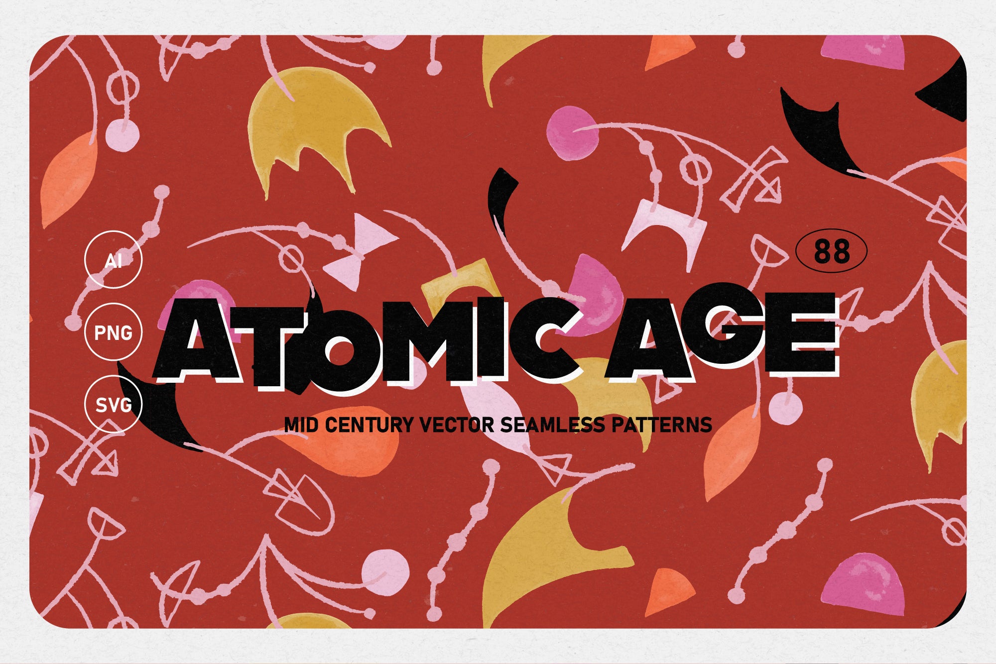 Atomic Age Watercolour Patterns
