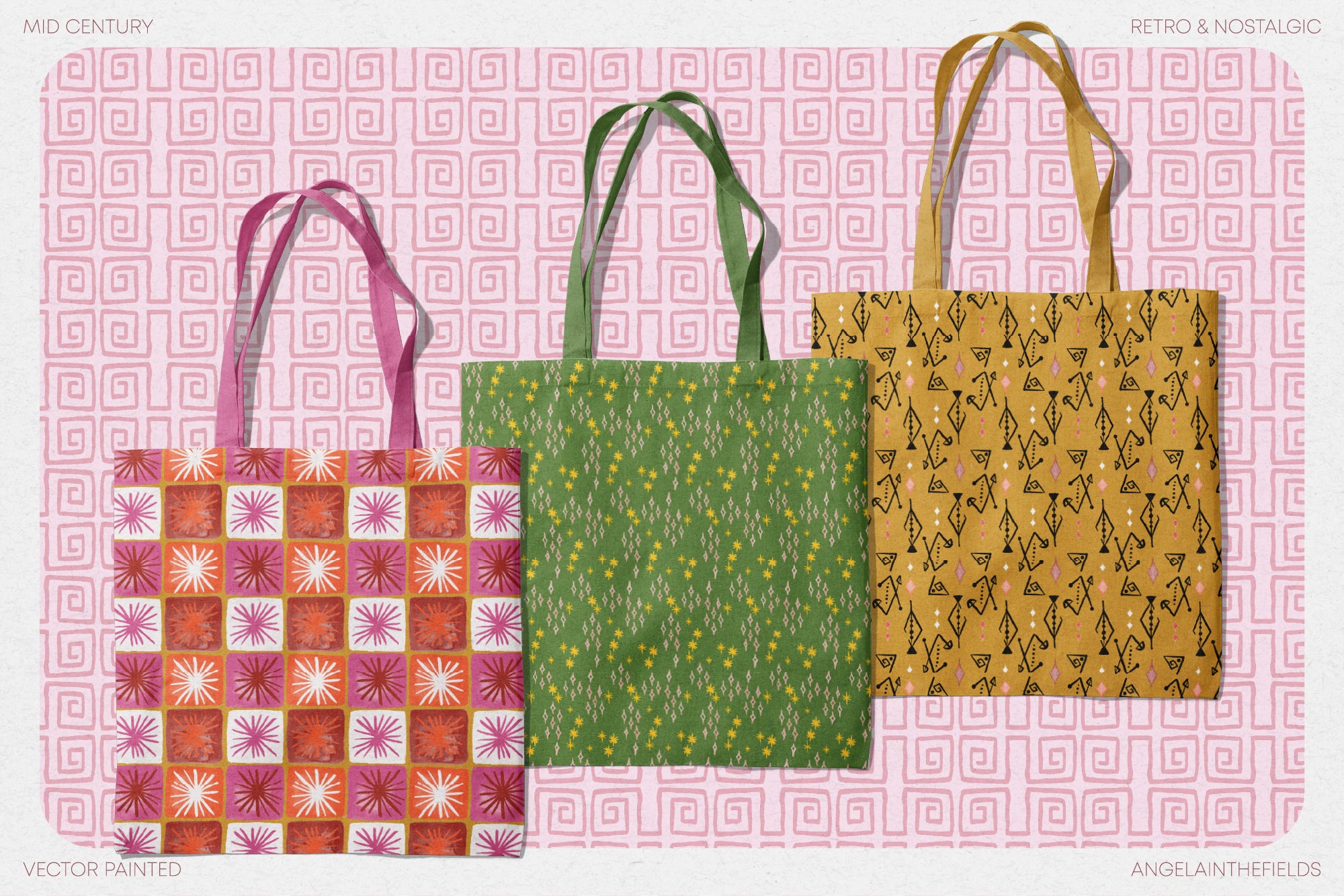 Atomic Age Watercolour Patterns