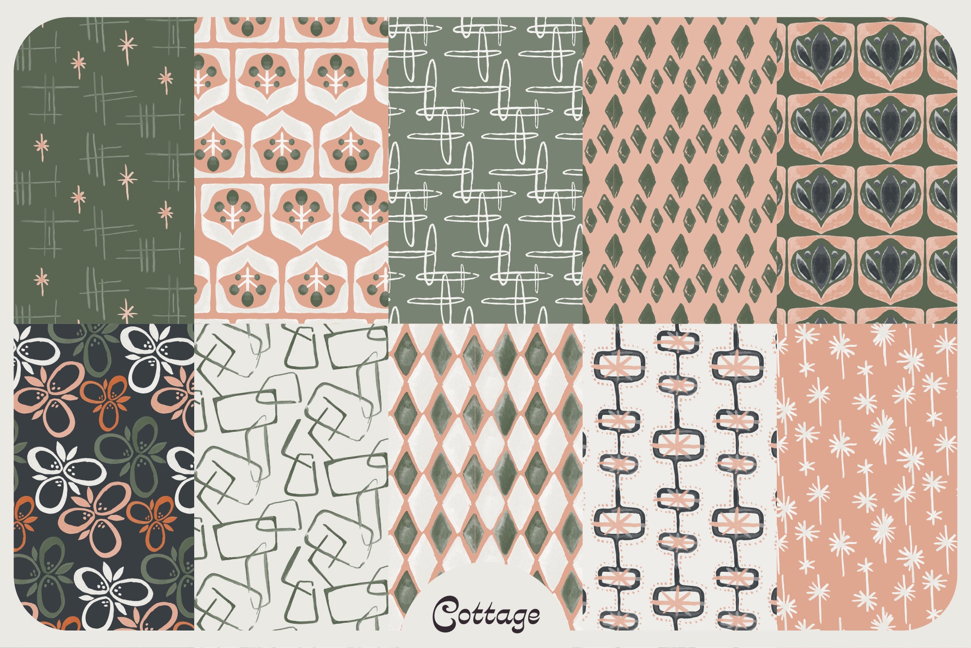 Mid Century Wonky Patterns