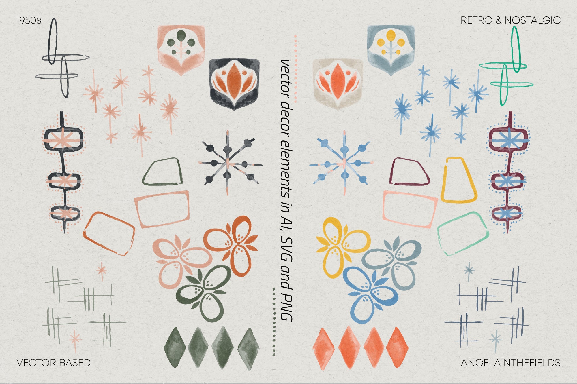Mid Century Wonky Patterns
