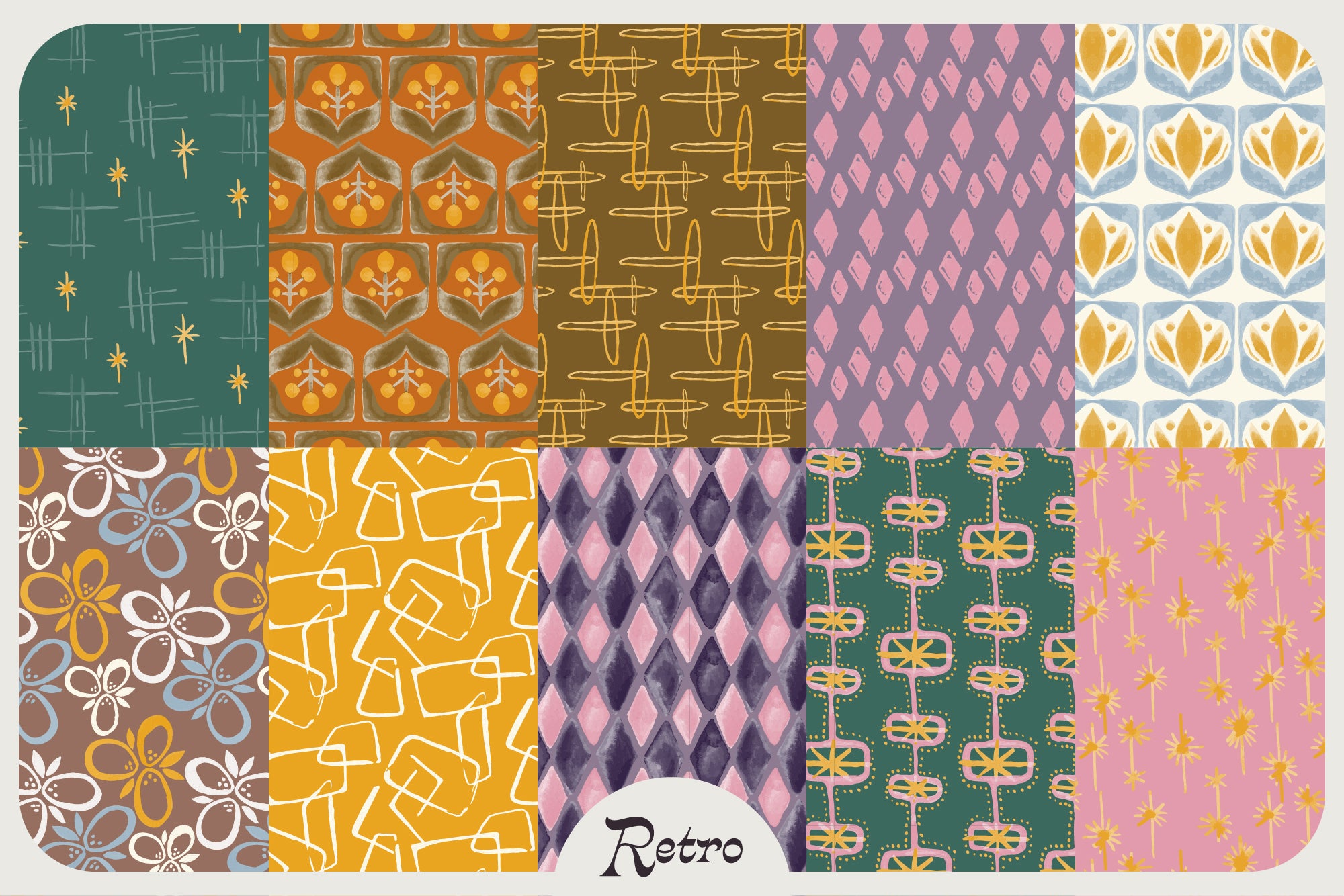 Mid Century Wonky Patterns