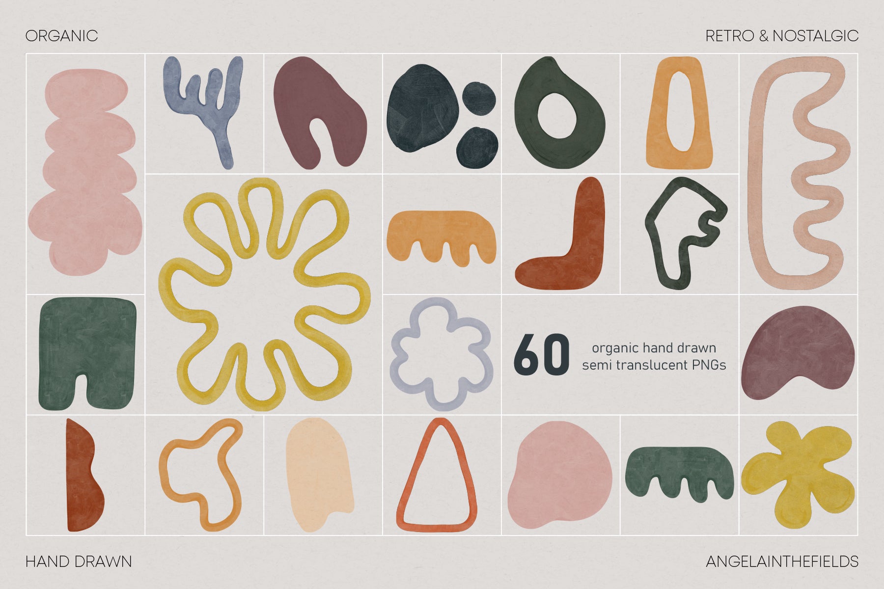 Gouache Organic Shapes + Patterns