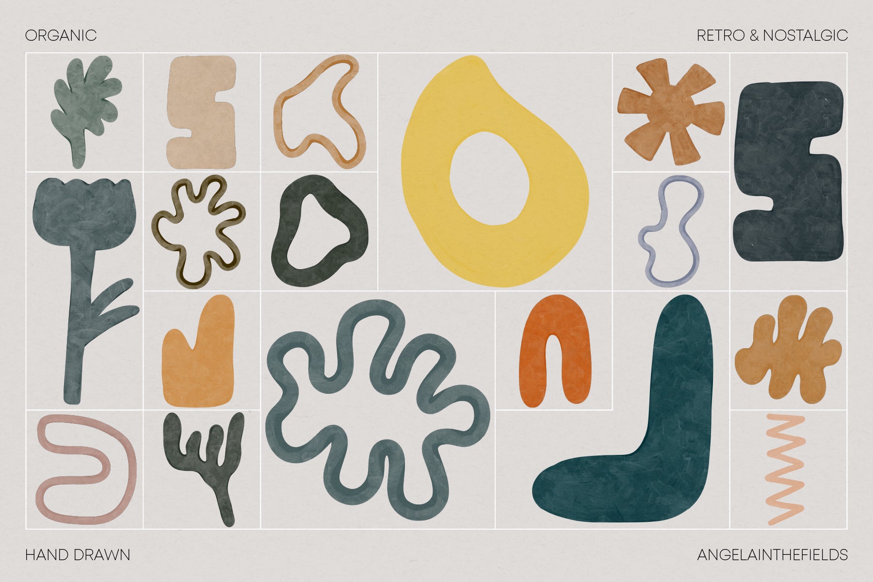 Gouache Organic Shapes + Patterns